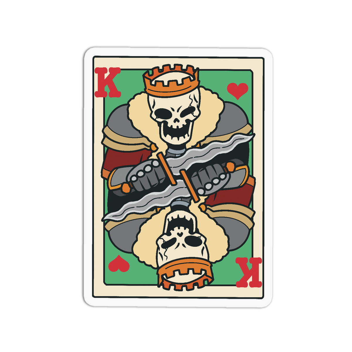King Hearts - Playing Cards Sticker