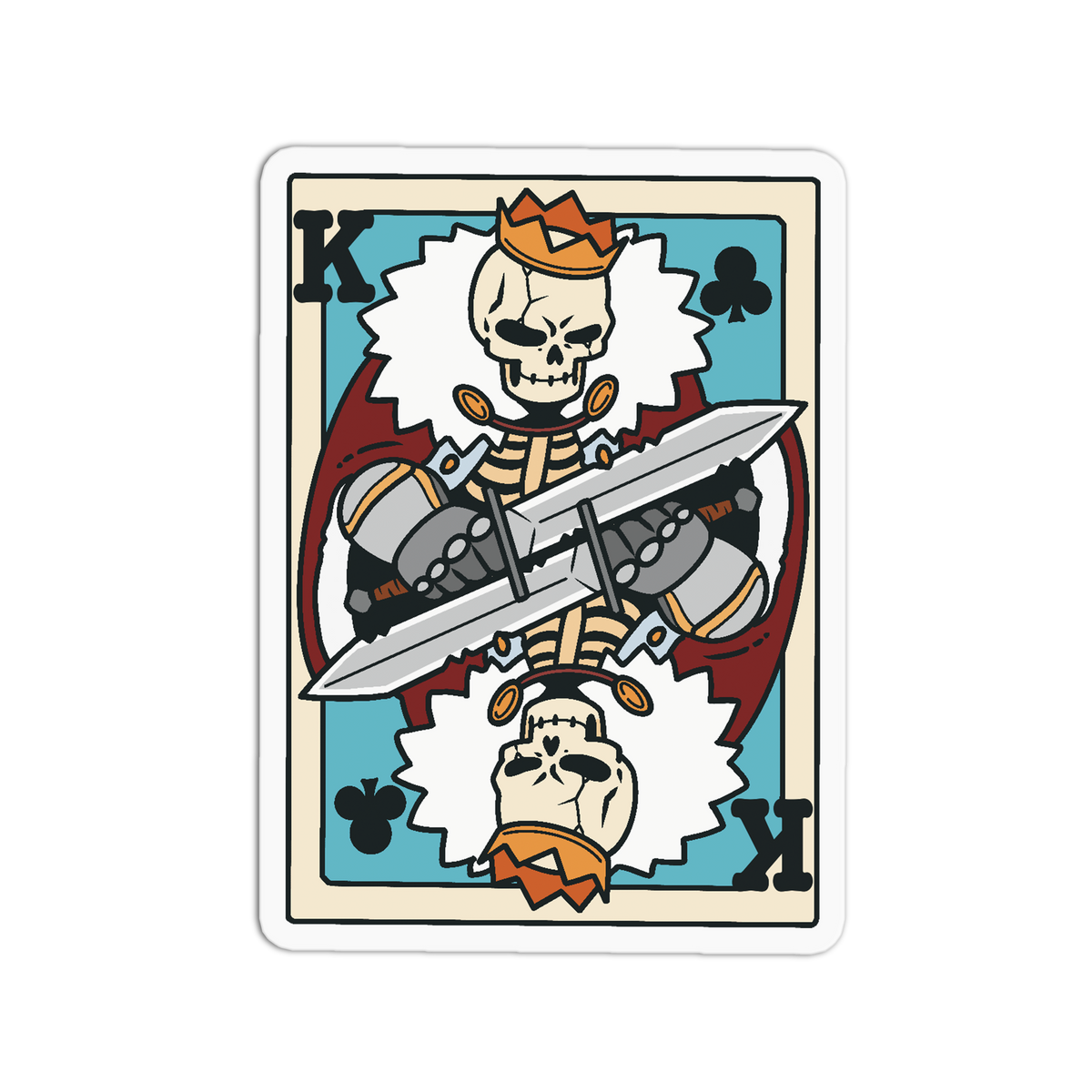 King Clubs - Playing Cards Sticker