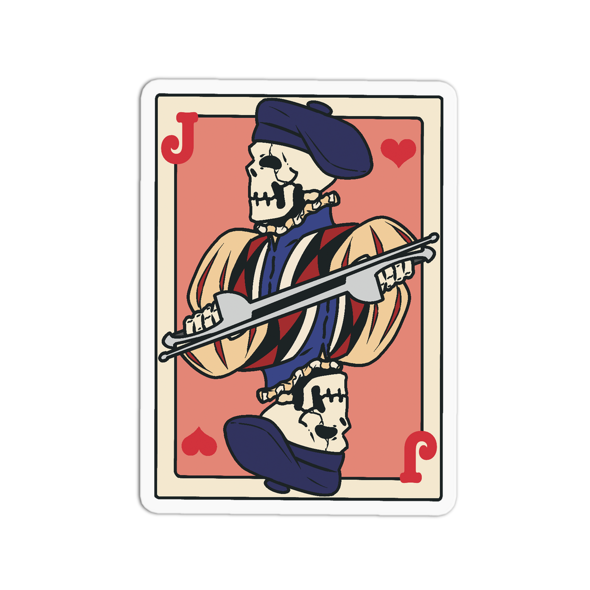 Jack Hearts - Playing Cards Sticker