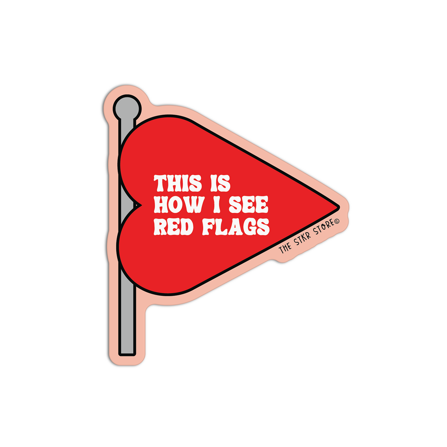 This Is How I See Red Flag Stickers