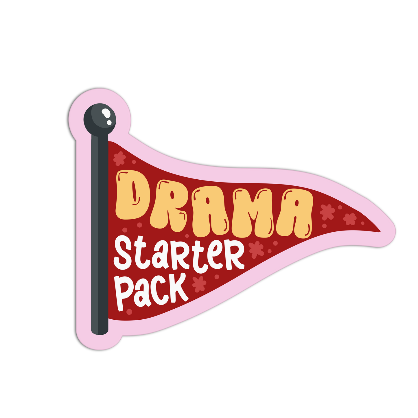 Drama Starter Pack- Red Flags Stickers