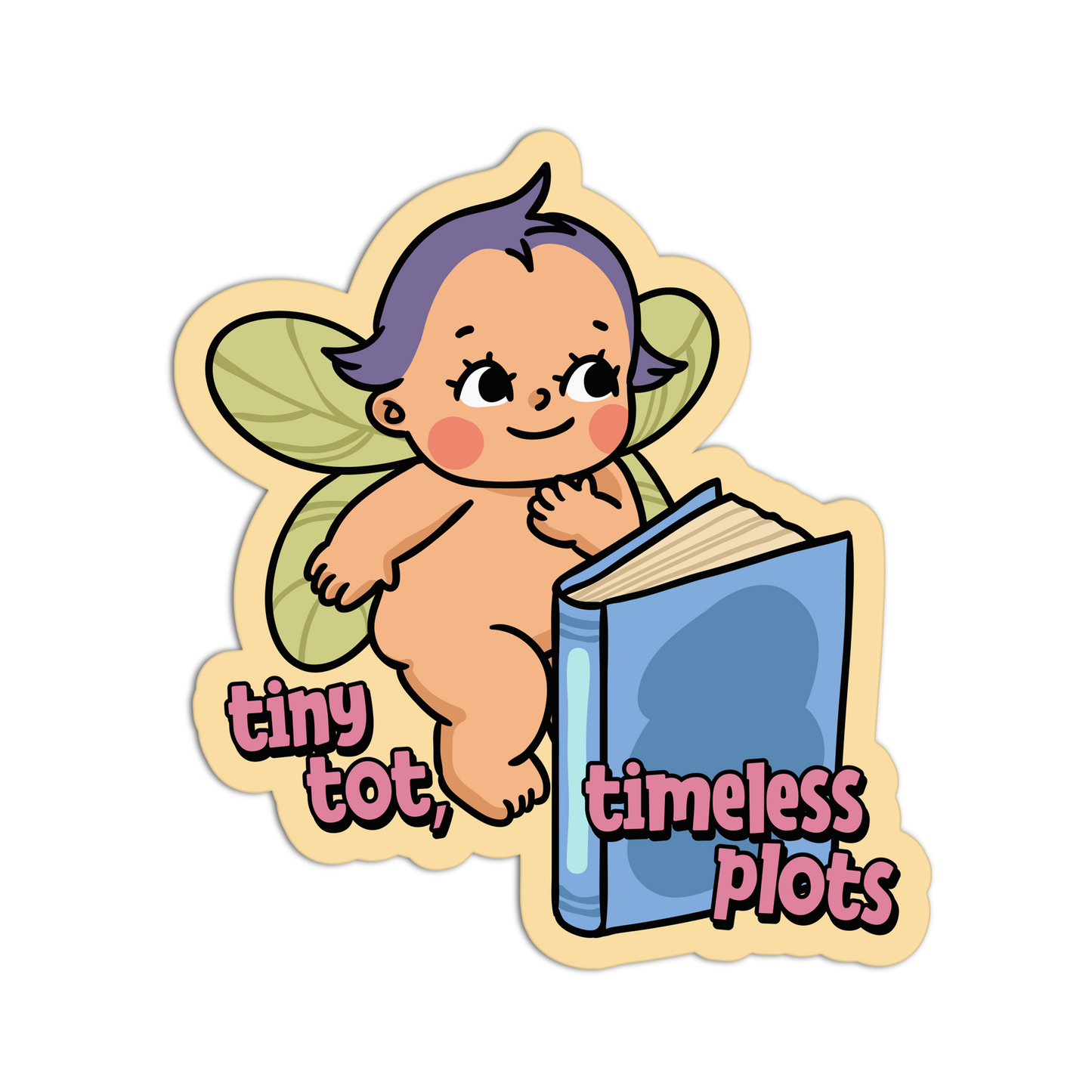 Tiny Tot, Timeless Plots Retro Babies Reading Stickers