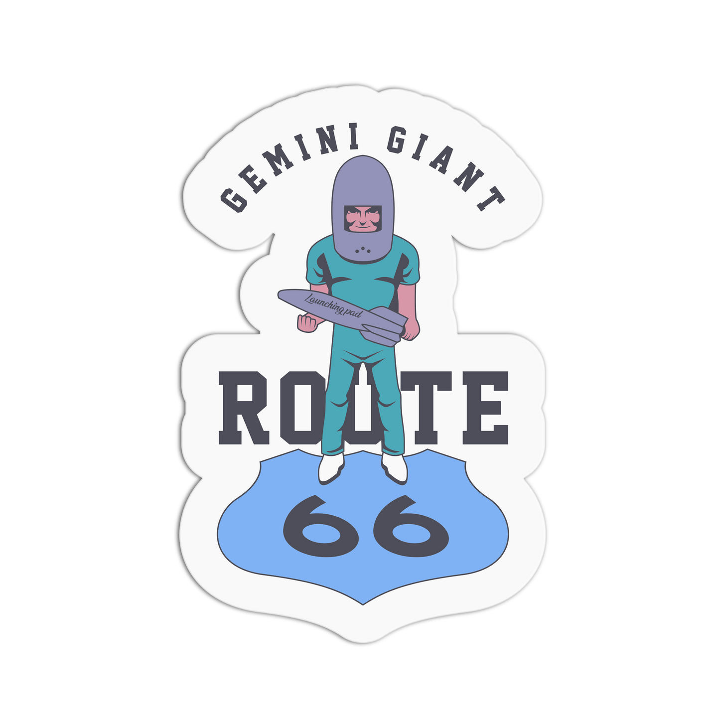 Gemini Giant - Travel Series Route 66 Sticker - The Stkr Store