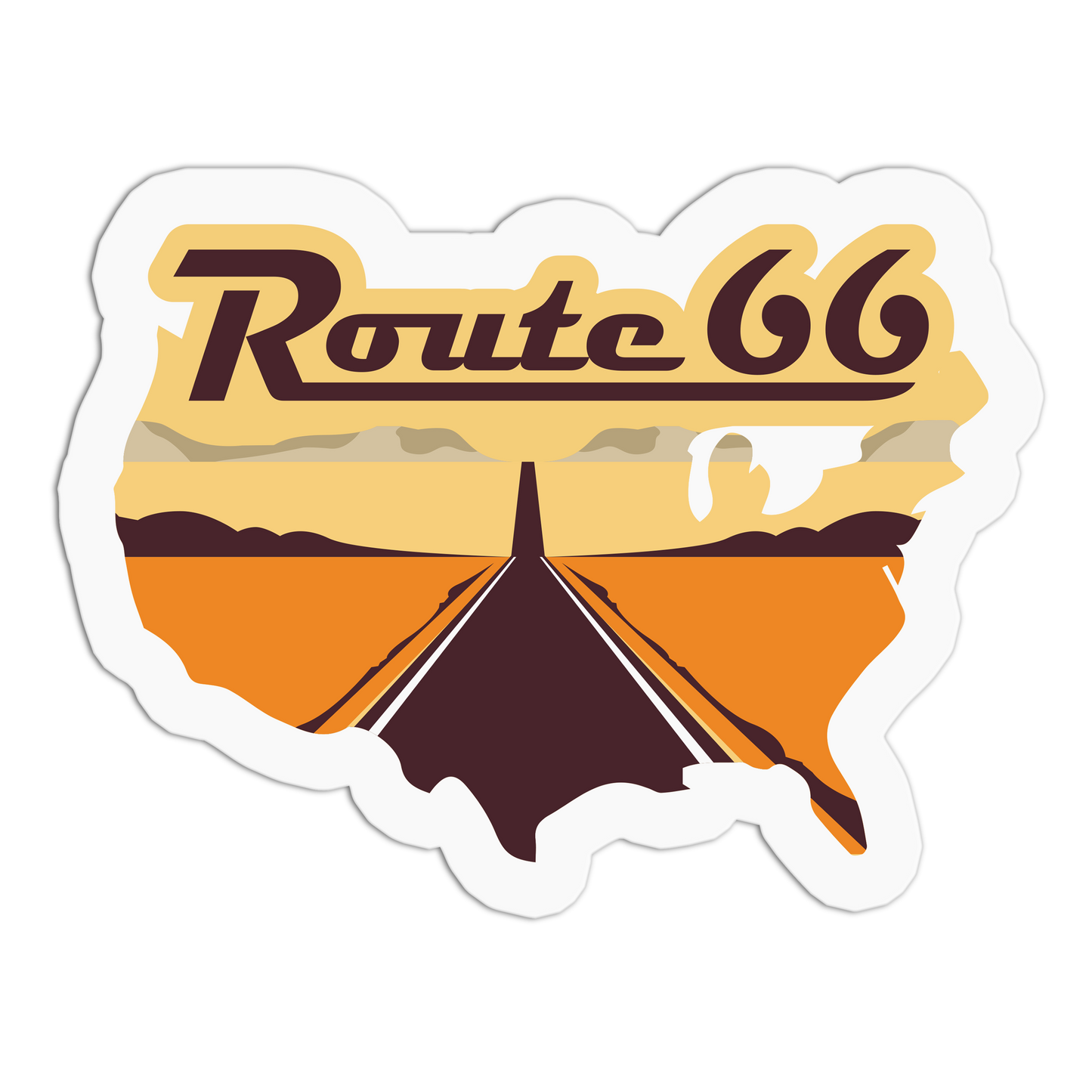 The Open Road - Travel Series Route 66 Sticker