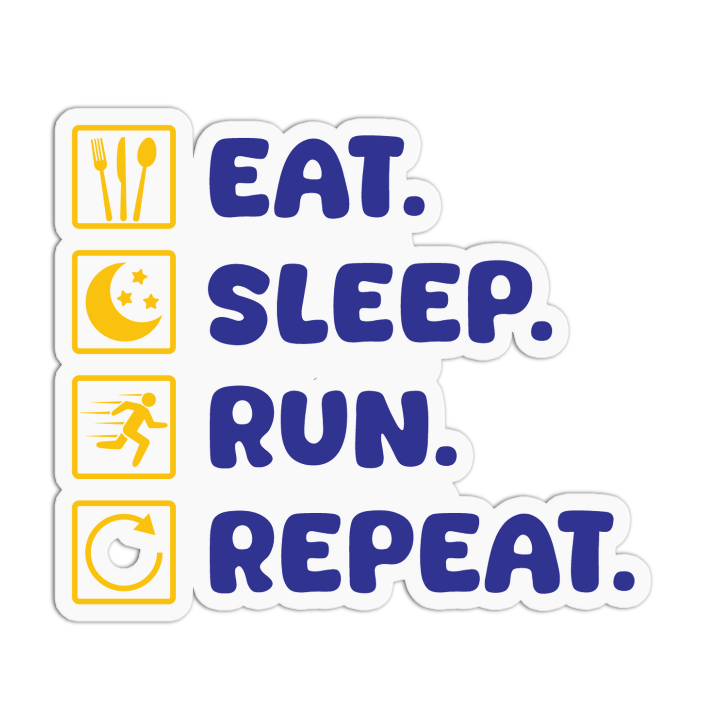 Daily Routine Running Sticker