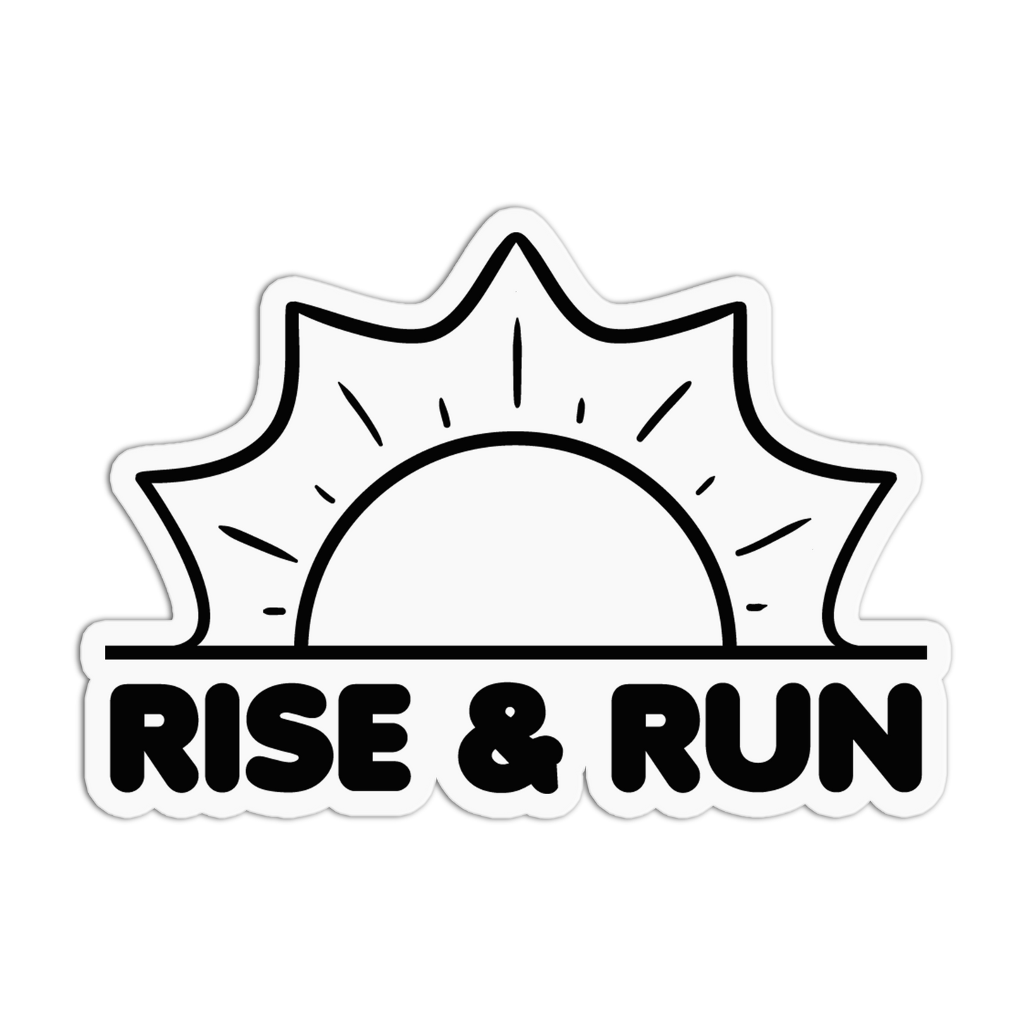Sunrise Rise Running Sticker