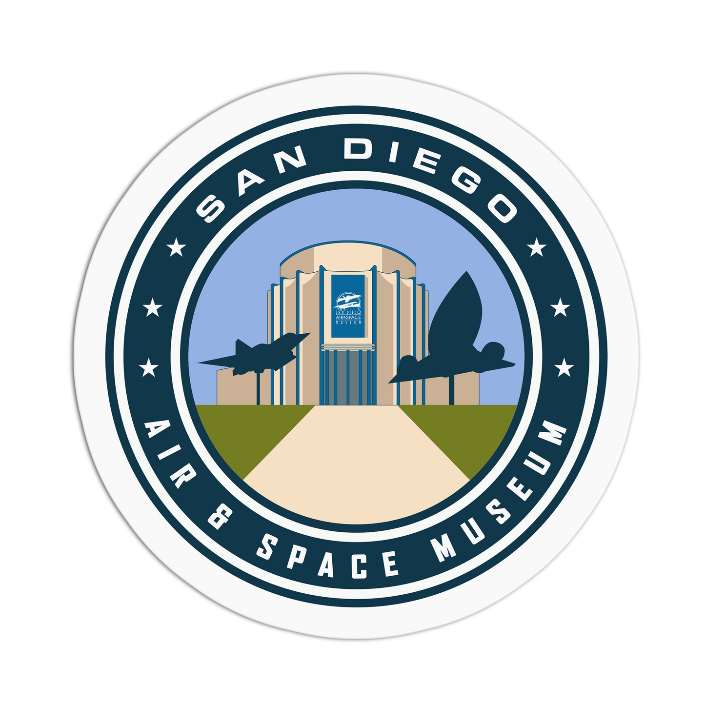 Air & Space Museum - Travel Series San Diego Sticker - The Stkr Store