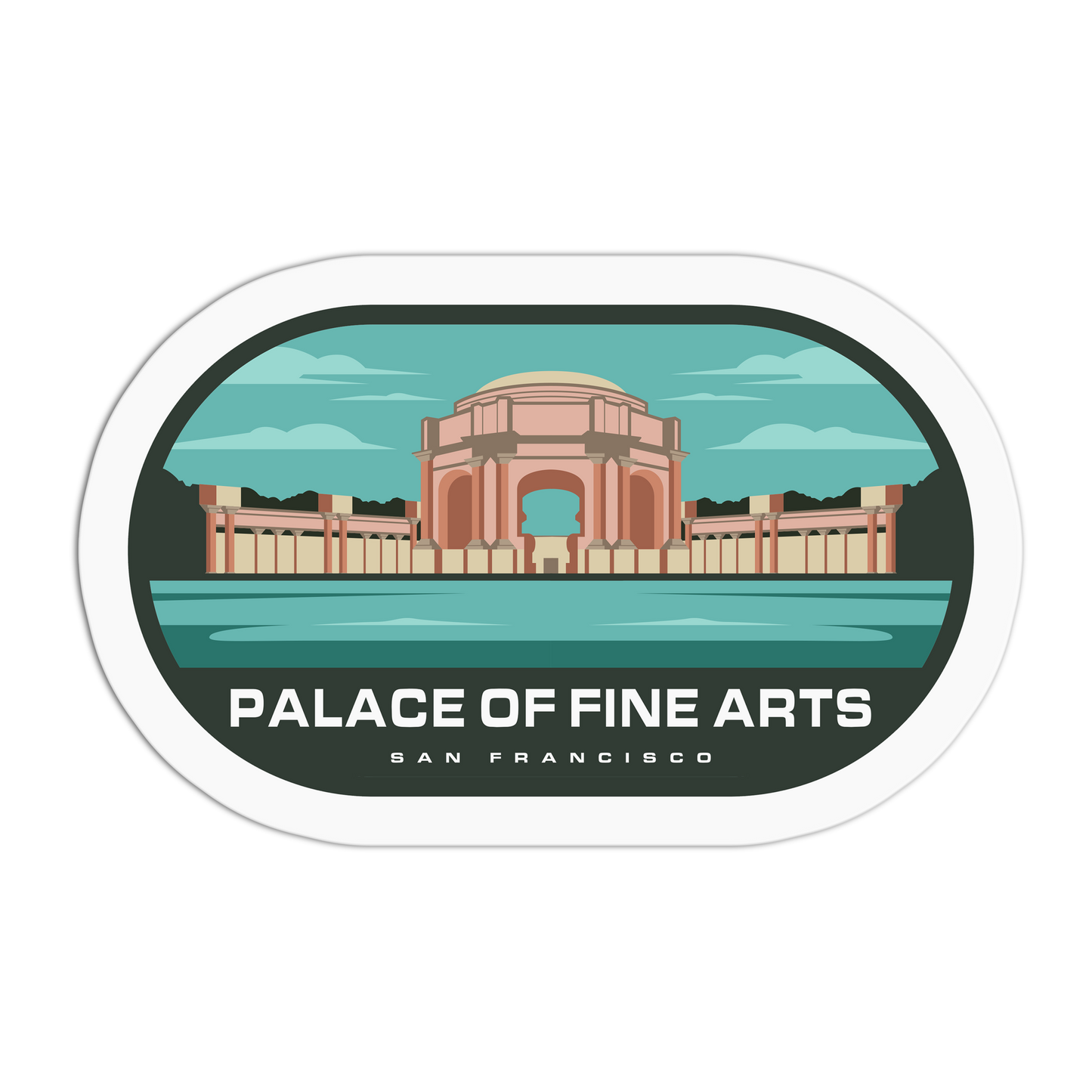 Palace of Fine Arts - Travel Series San Francisco Sticker - The Stkr Store