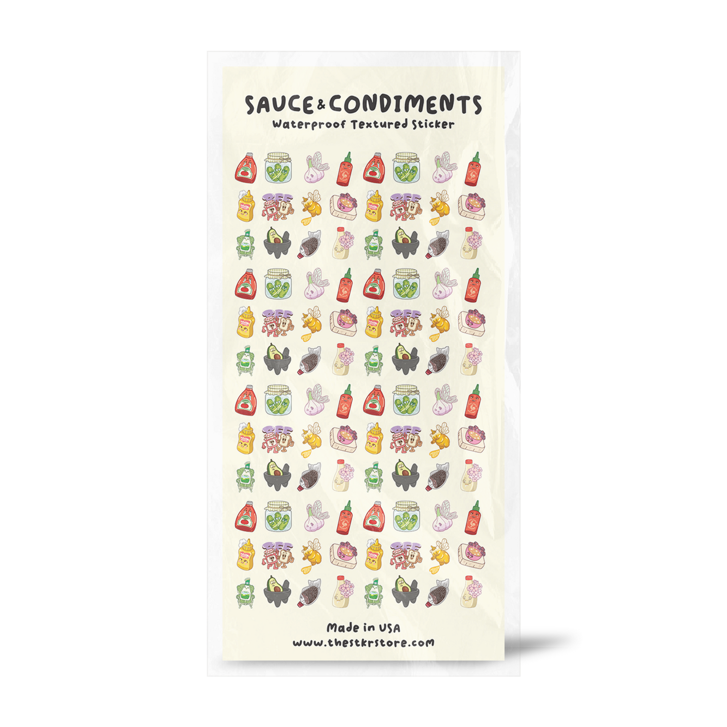 Sauce and Condiments Sticker Sheet