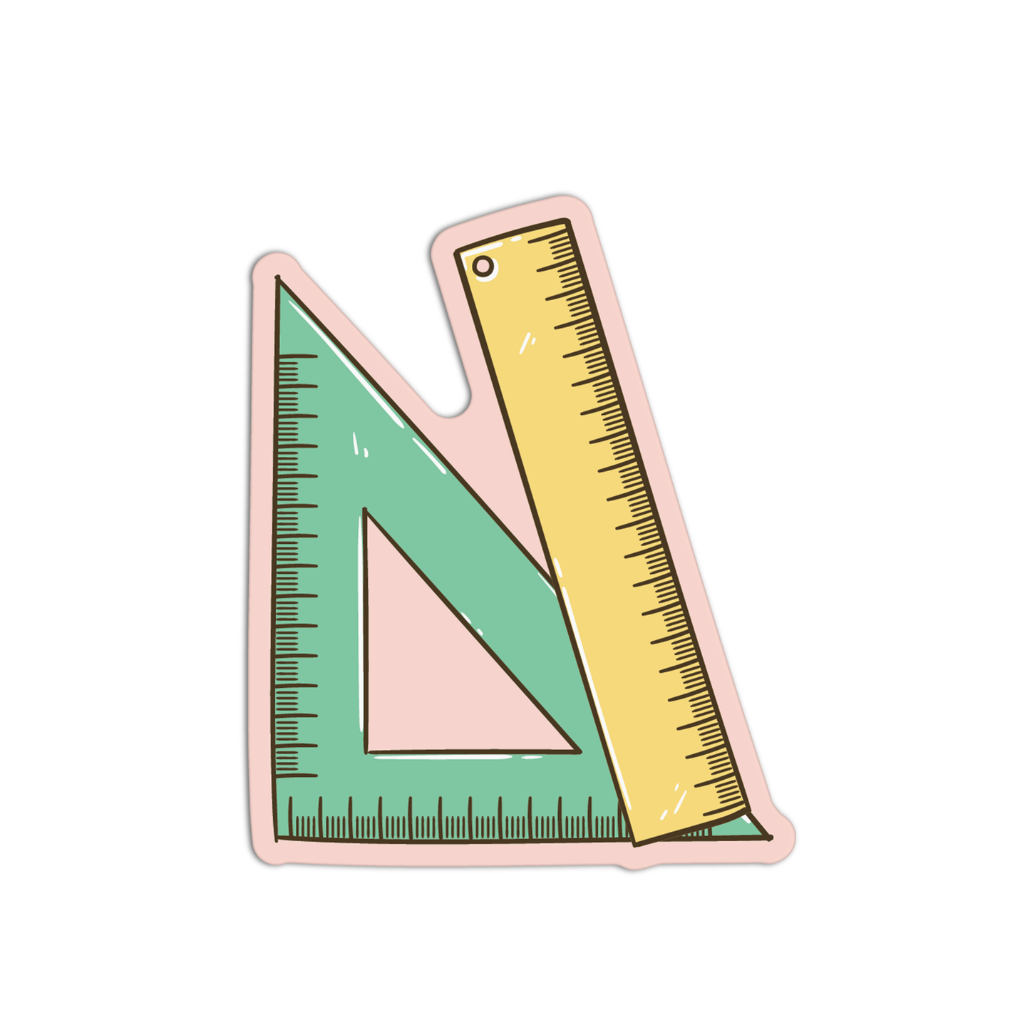 Ruler School Supplies Stickers