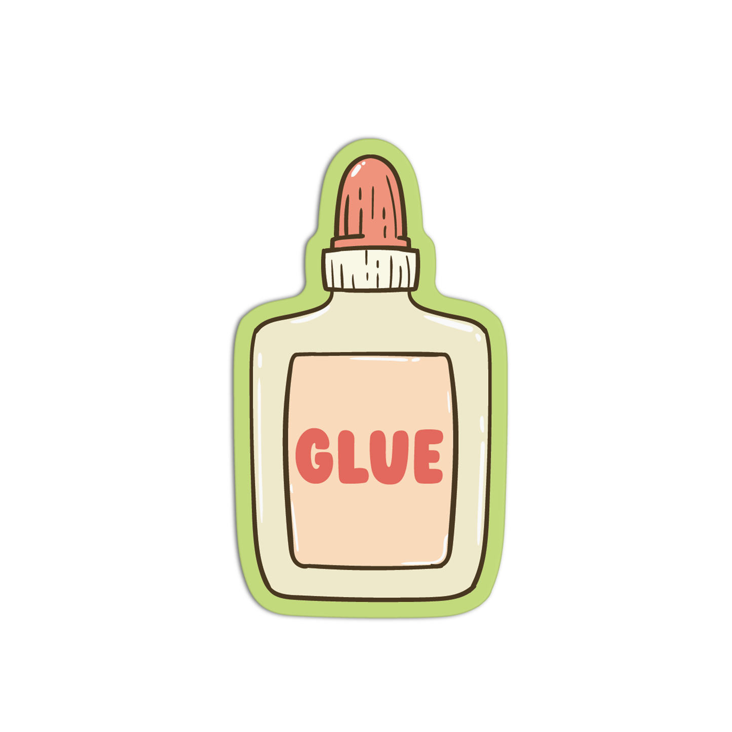 Glue School Supplies Stickers