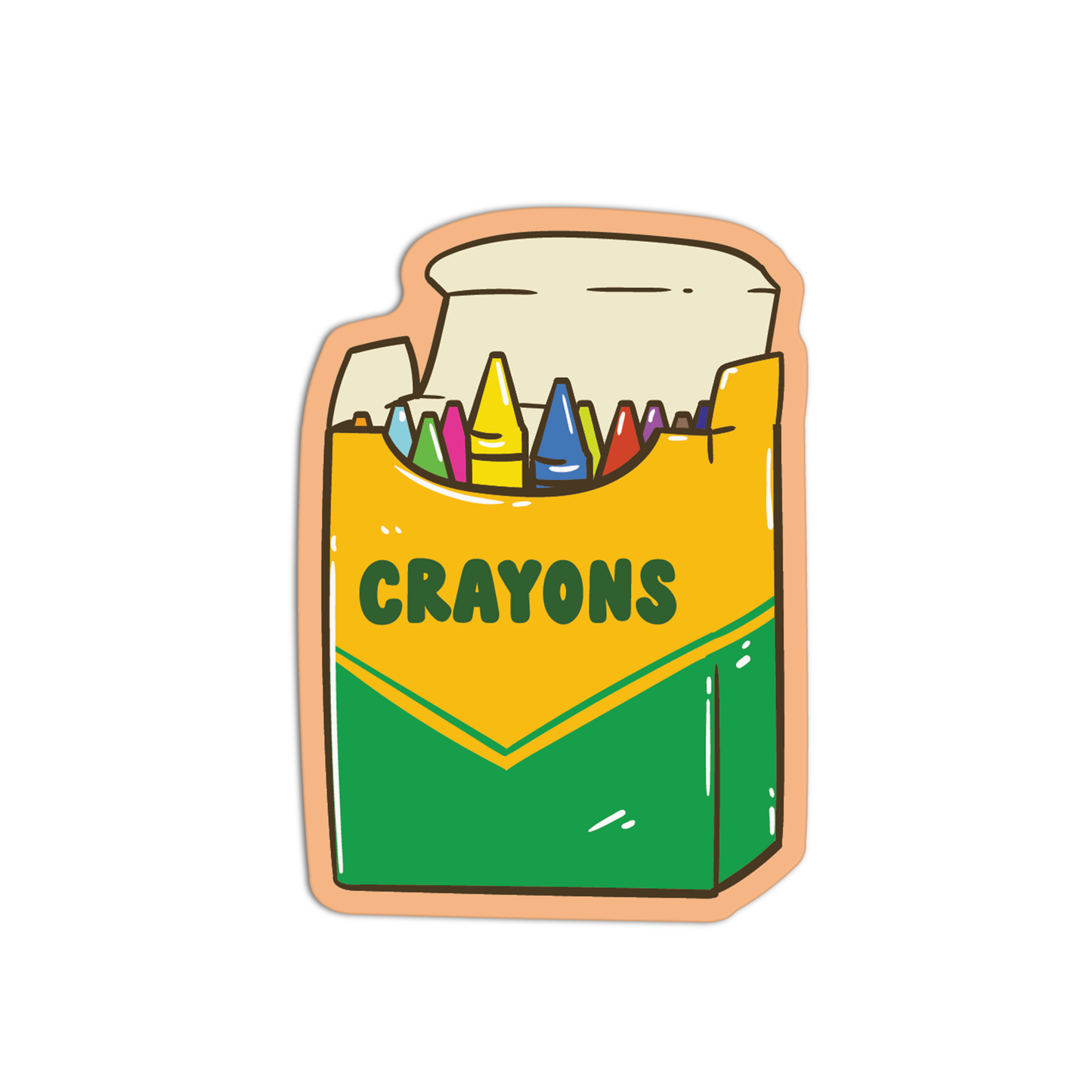 Crayons School Supplies Stickers