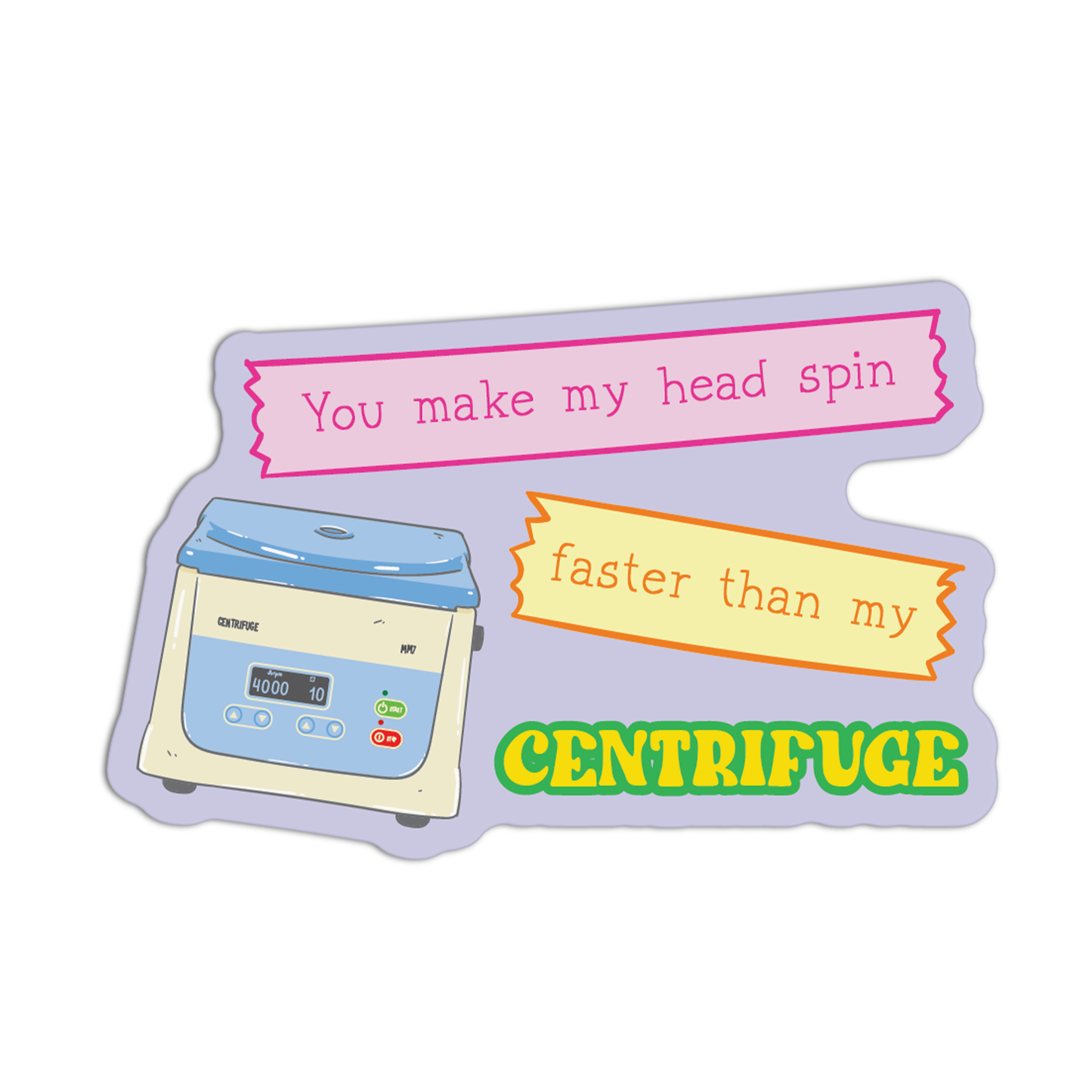 You make My Head Spin Science Stickers