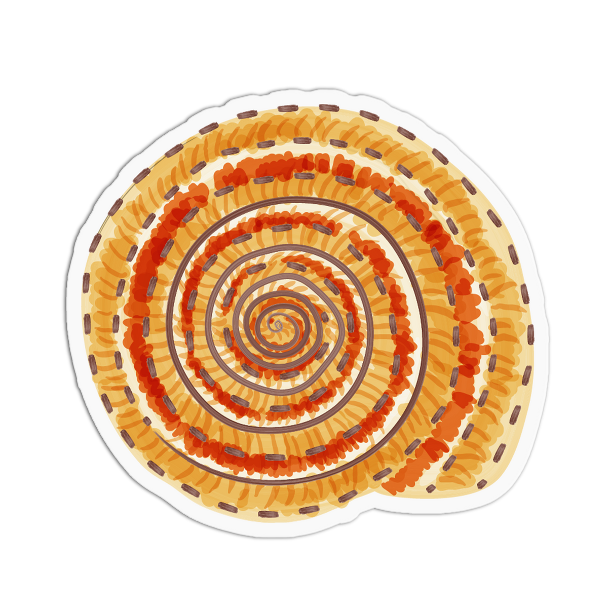 Spiral Sundial Sea Shells Sticker