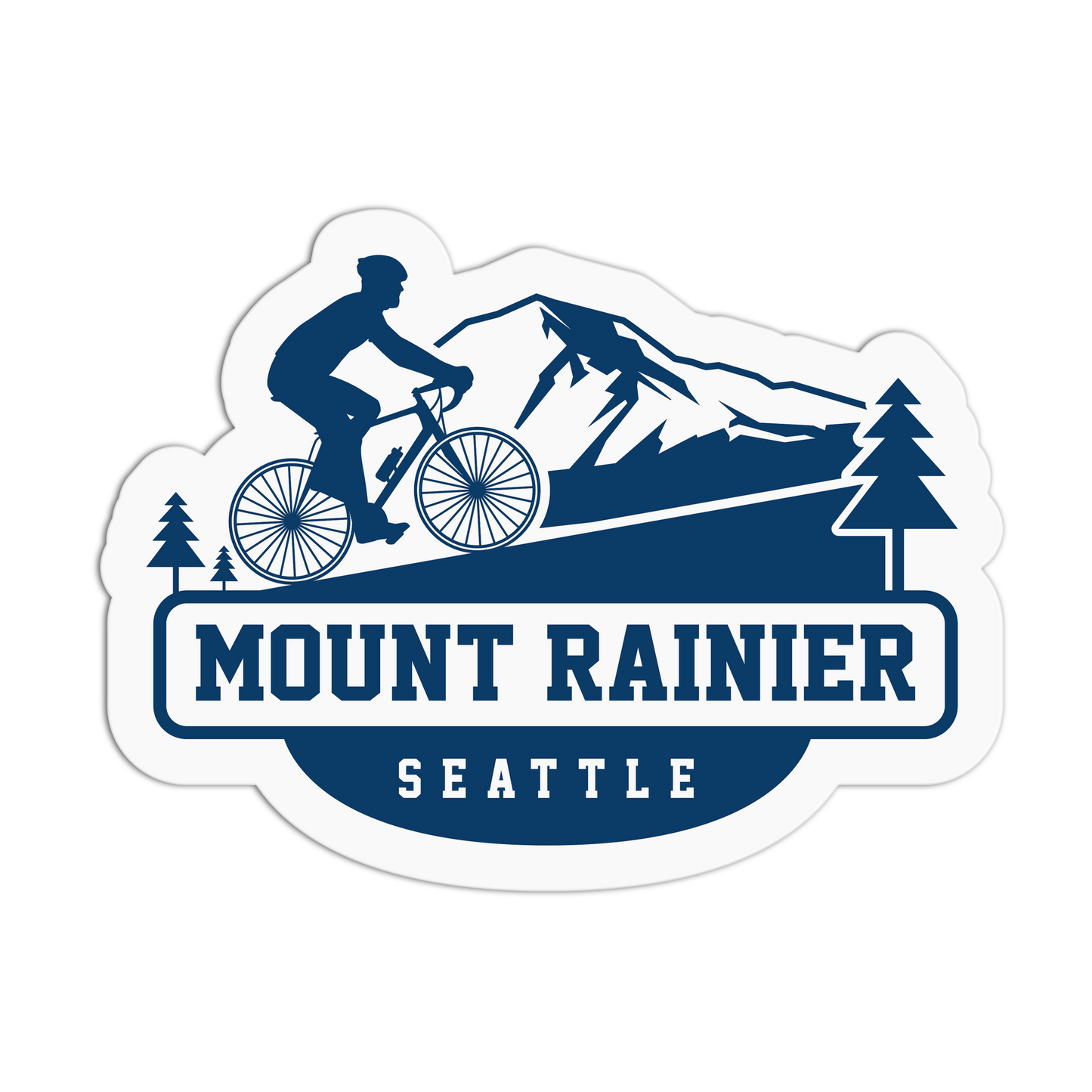 Mount Rainier Travel Series Seattle Stickers