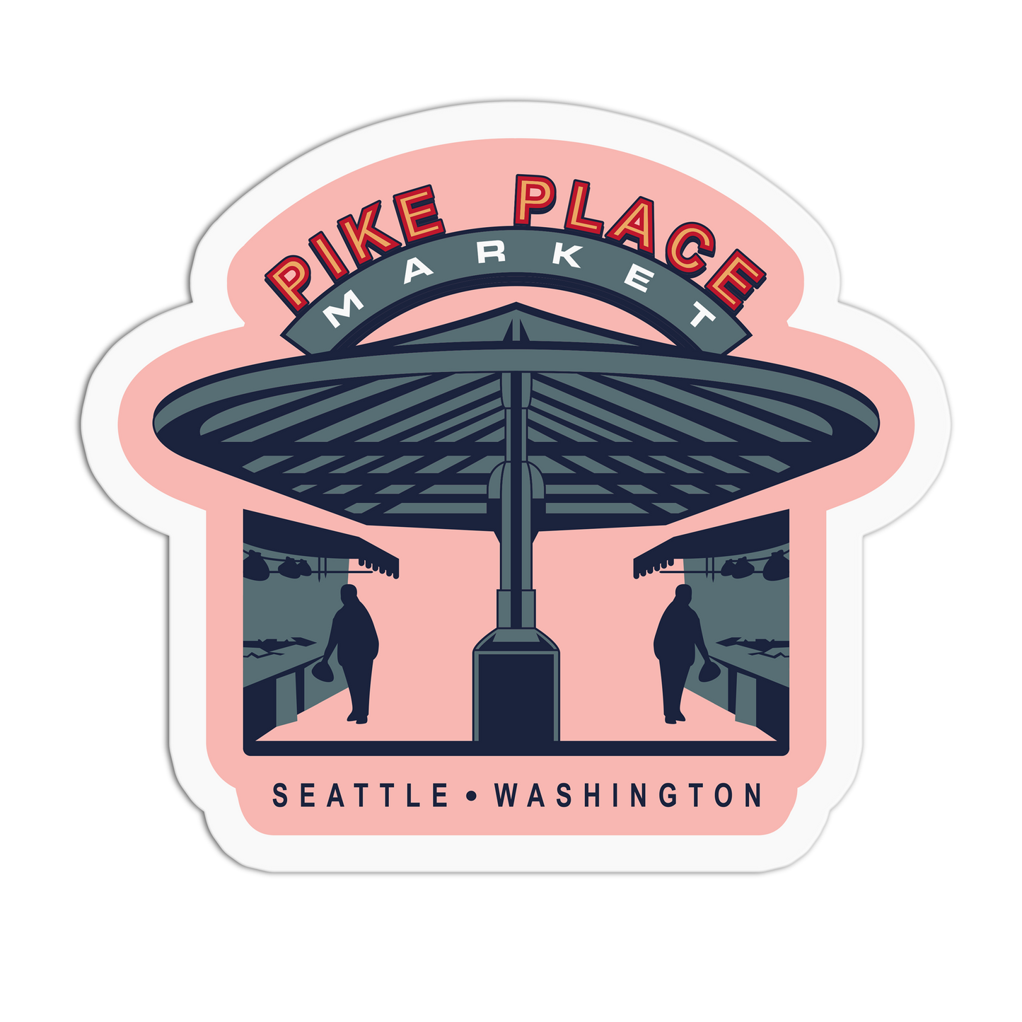 Pike Place Market Travel Series Seattle Stickers