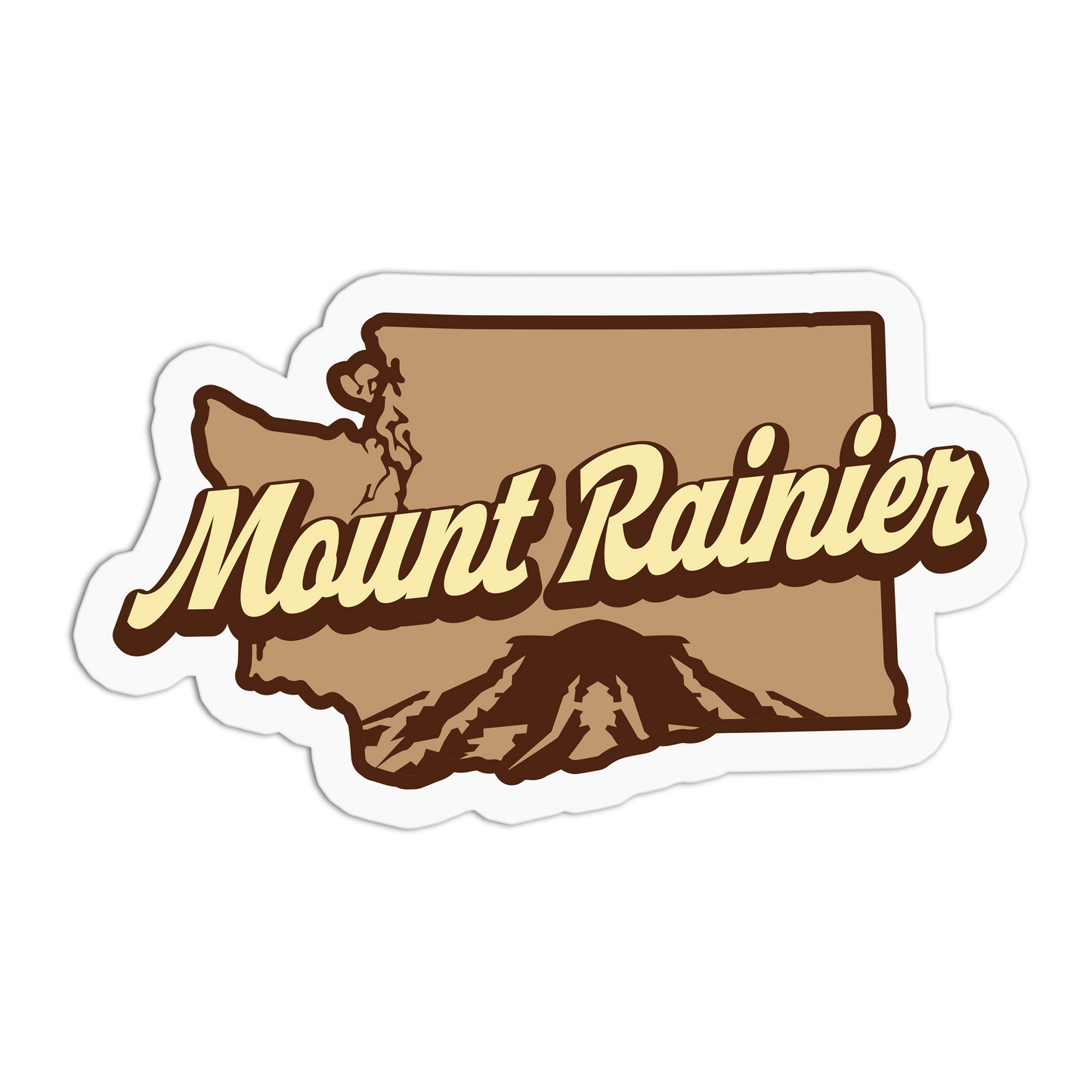 Mount Rainier Travel Series Seattle Stickers