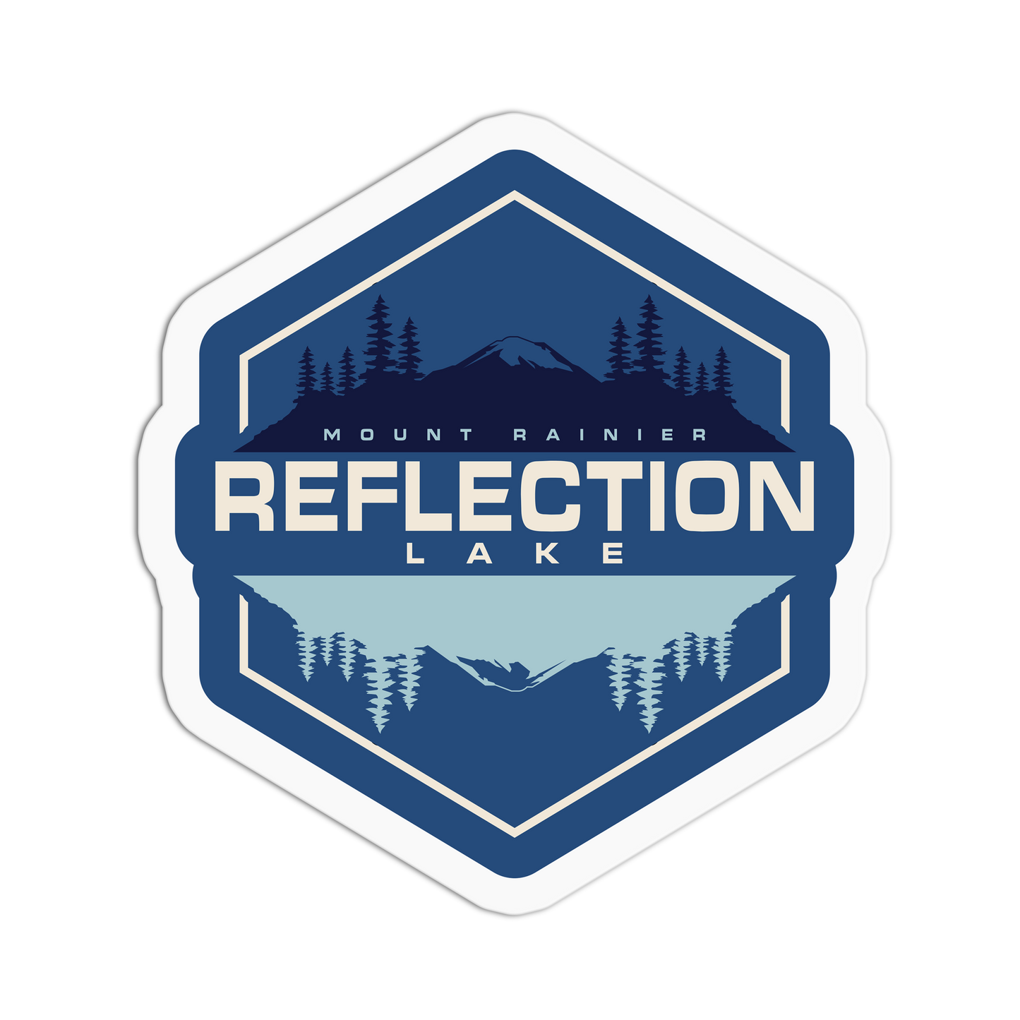 Reflection Lake Travel Series Seattle Stickers