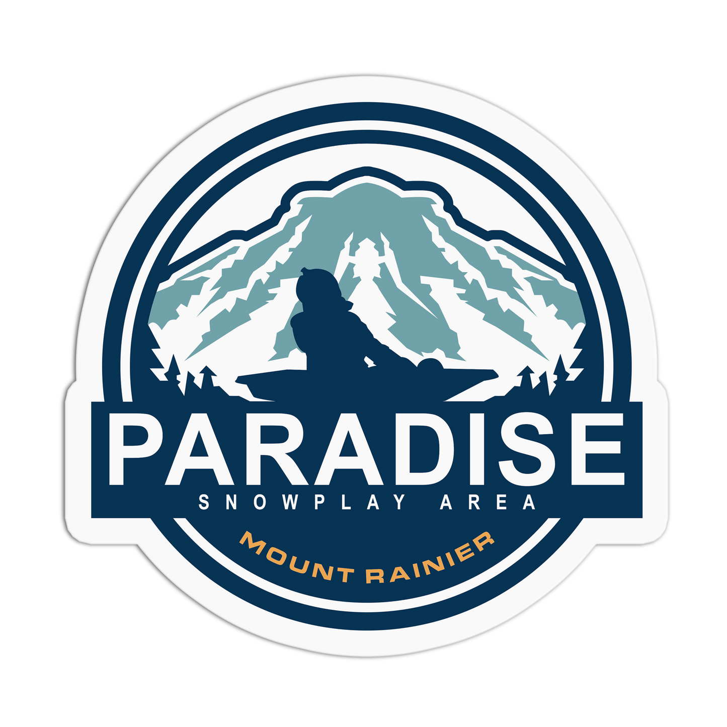 Paradise Snowplay Area Travel Series Seattle Stickers