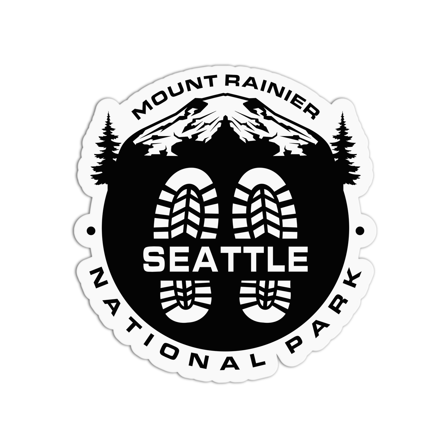 Mount Rainier National Park Travel Series Seattle Stickers