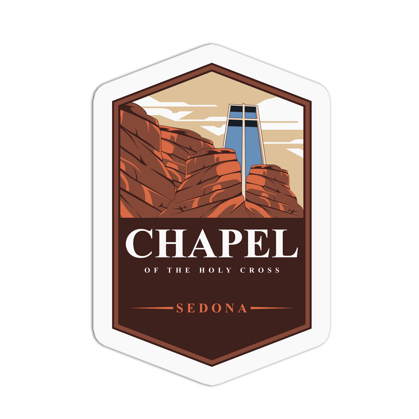 Chapel of the Holy Cross - Travel Series Sedona Sticker - The Stkr Store