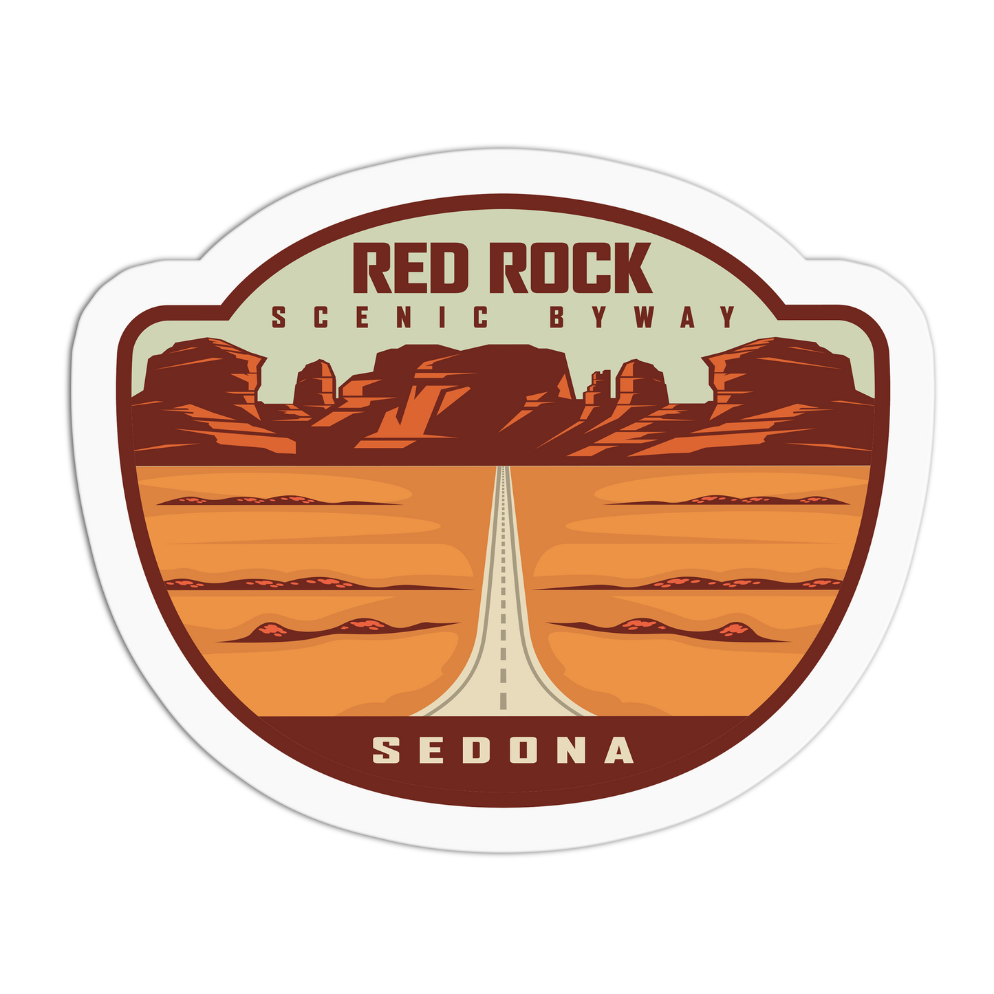 Red Rock Scenic Byway - Travel Series Sedona Sticker - The Stkr Store