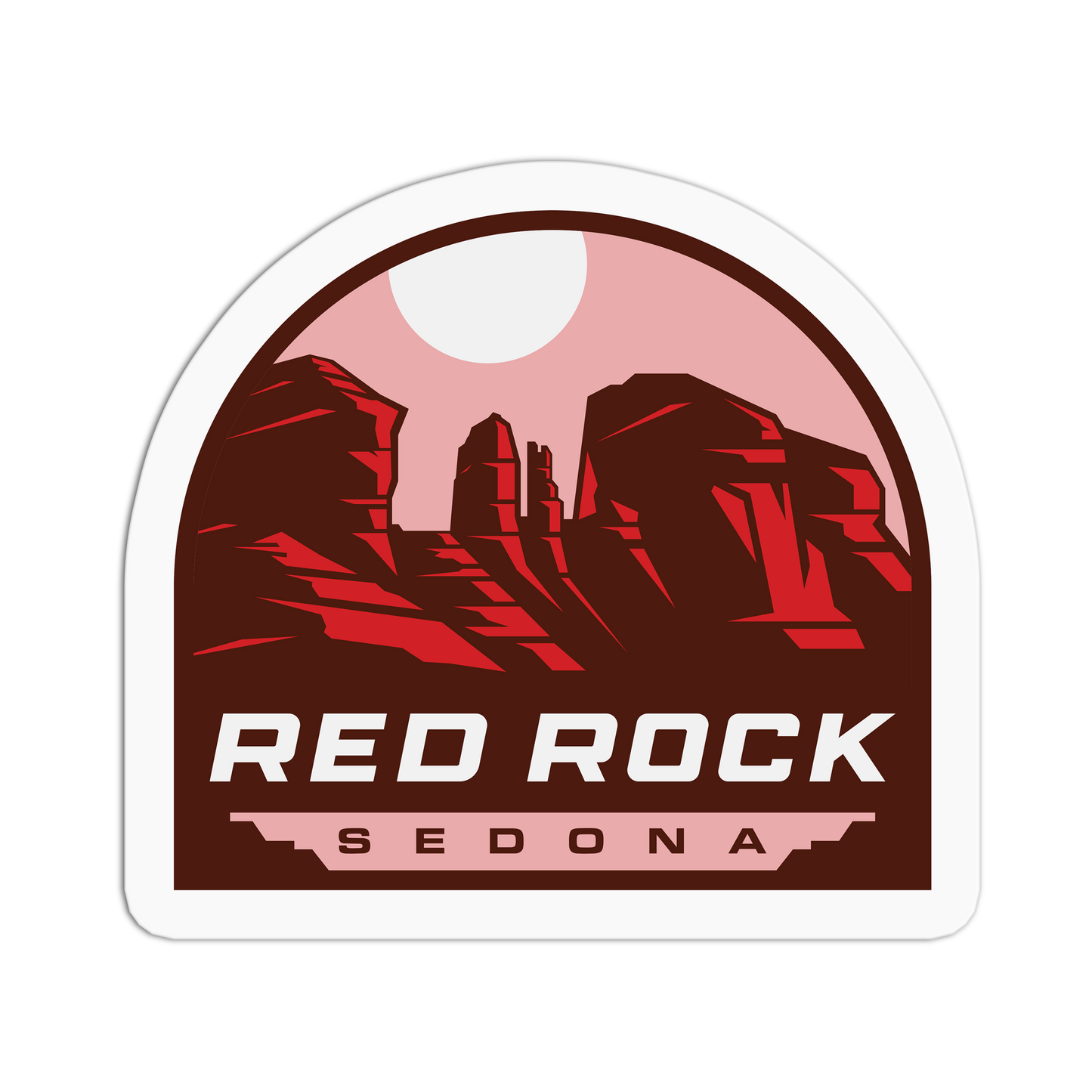 Red Rock - Travel Series Sedona Sticker - The Stkr Store