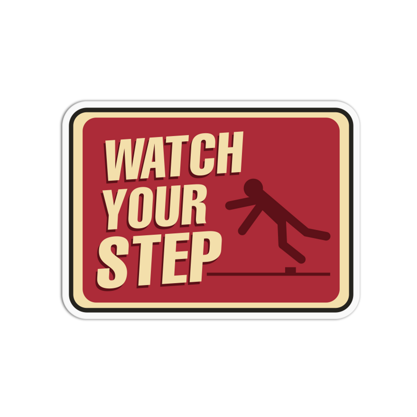 Watch Your Step Caution Signage Sticker