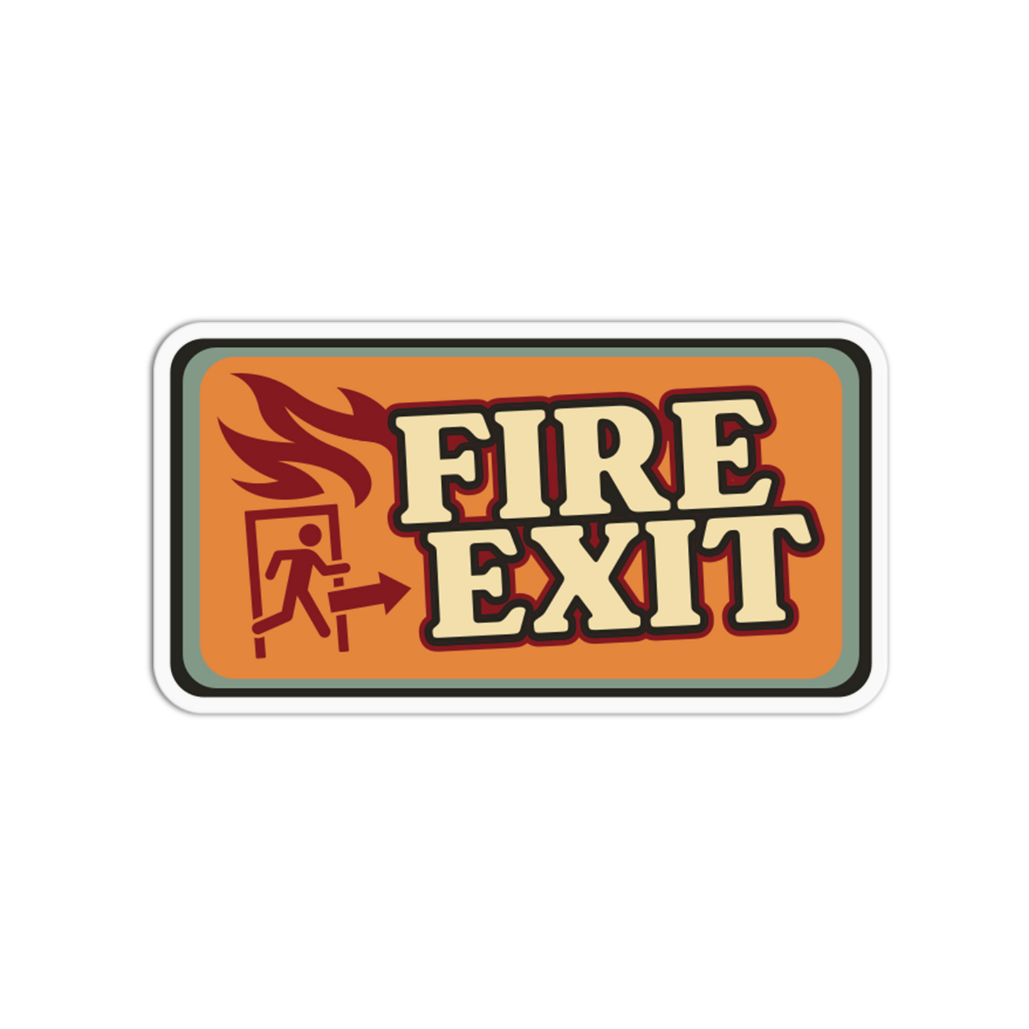 Fire Exit Emergency Safety Signage Sticker
