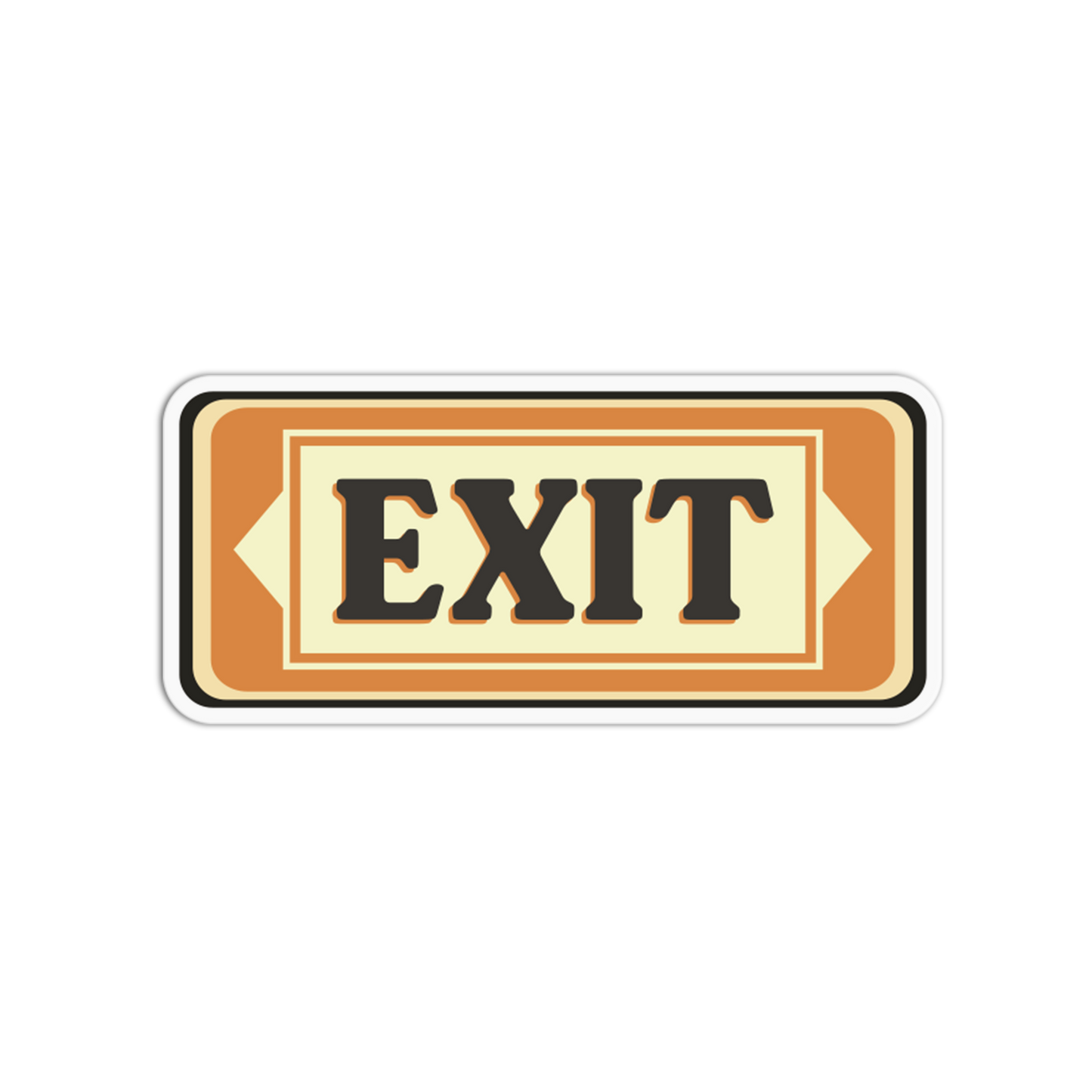 Exit Way Out Directional Signage Sticker