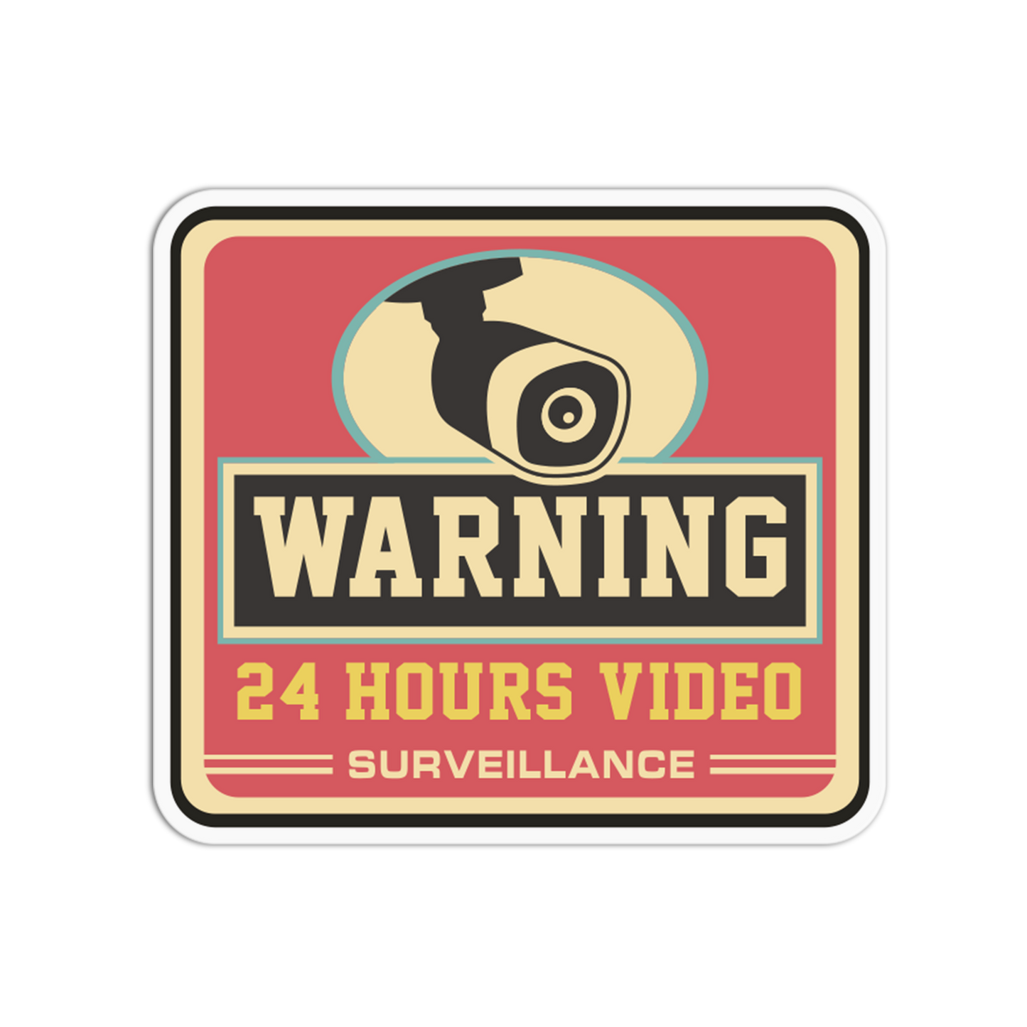 Warning Video Surveillance Security Signage Sticker