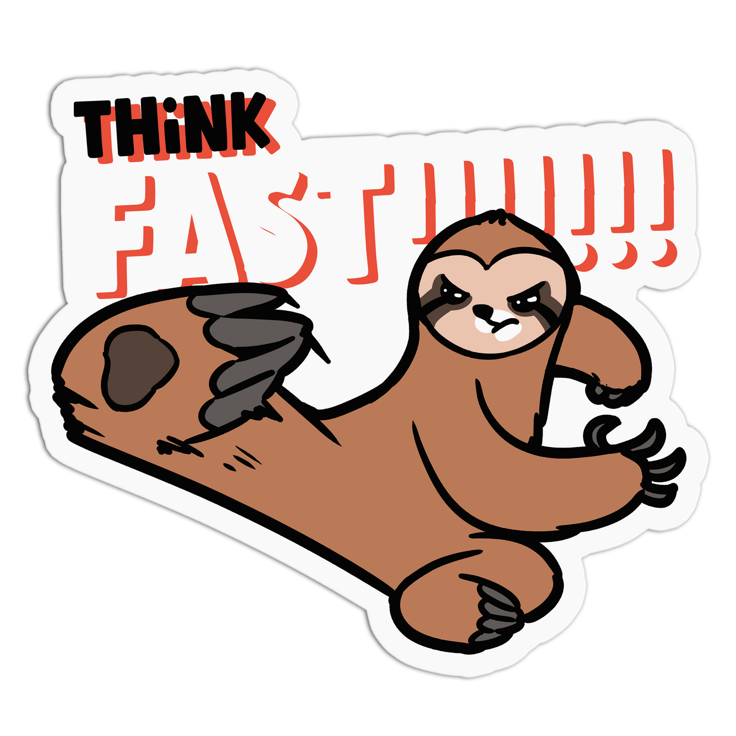 Think Fast Sloth Stickers
