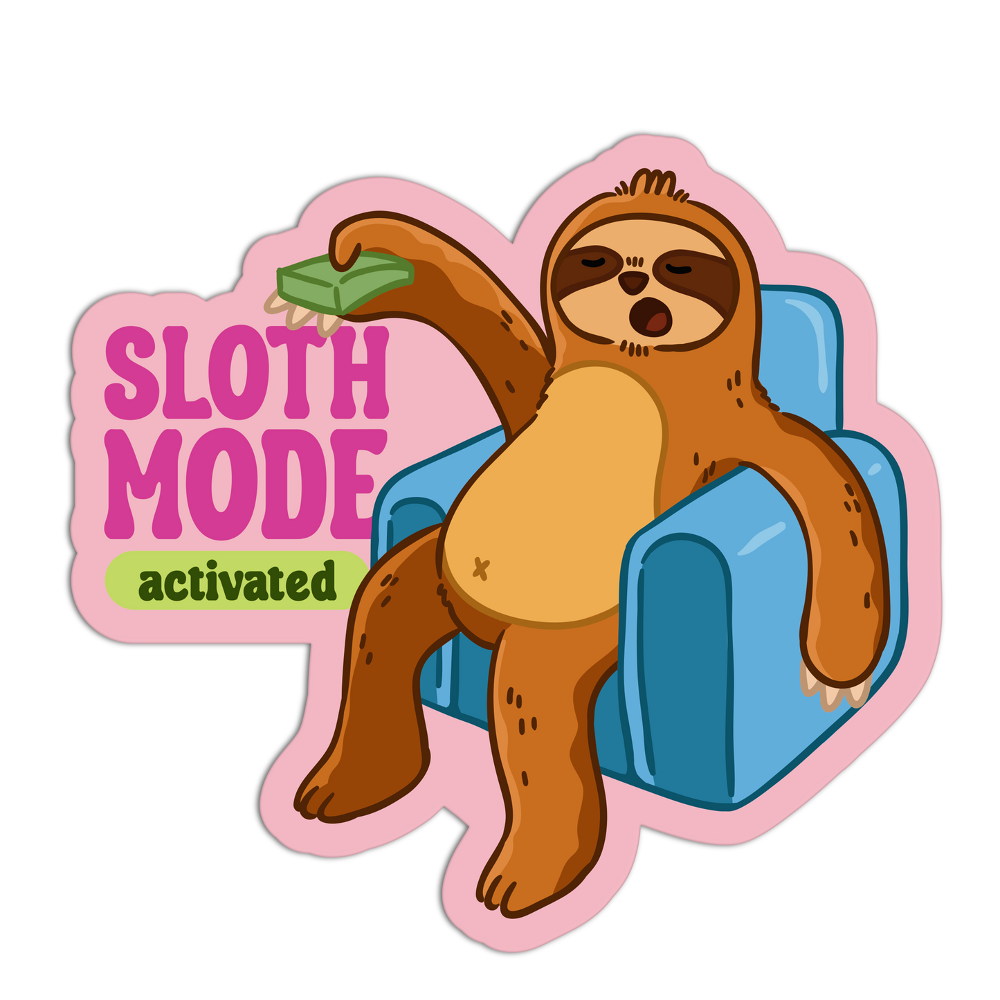Sloth Mode Activated Sloth Stickers