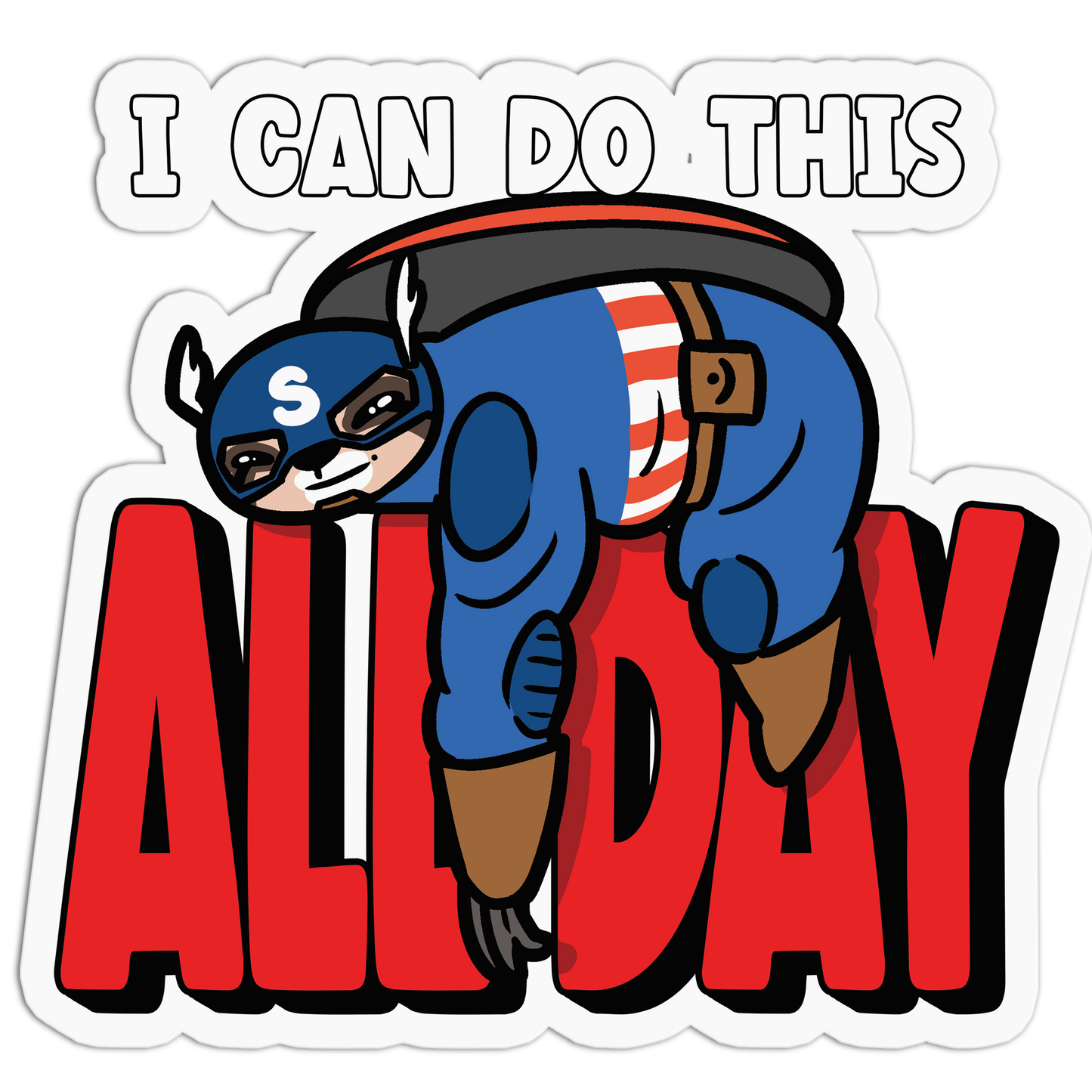 I Can Do This All Day Sloth Stickers