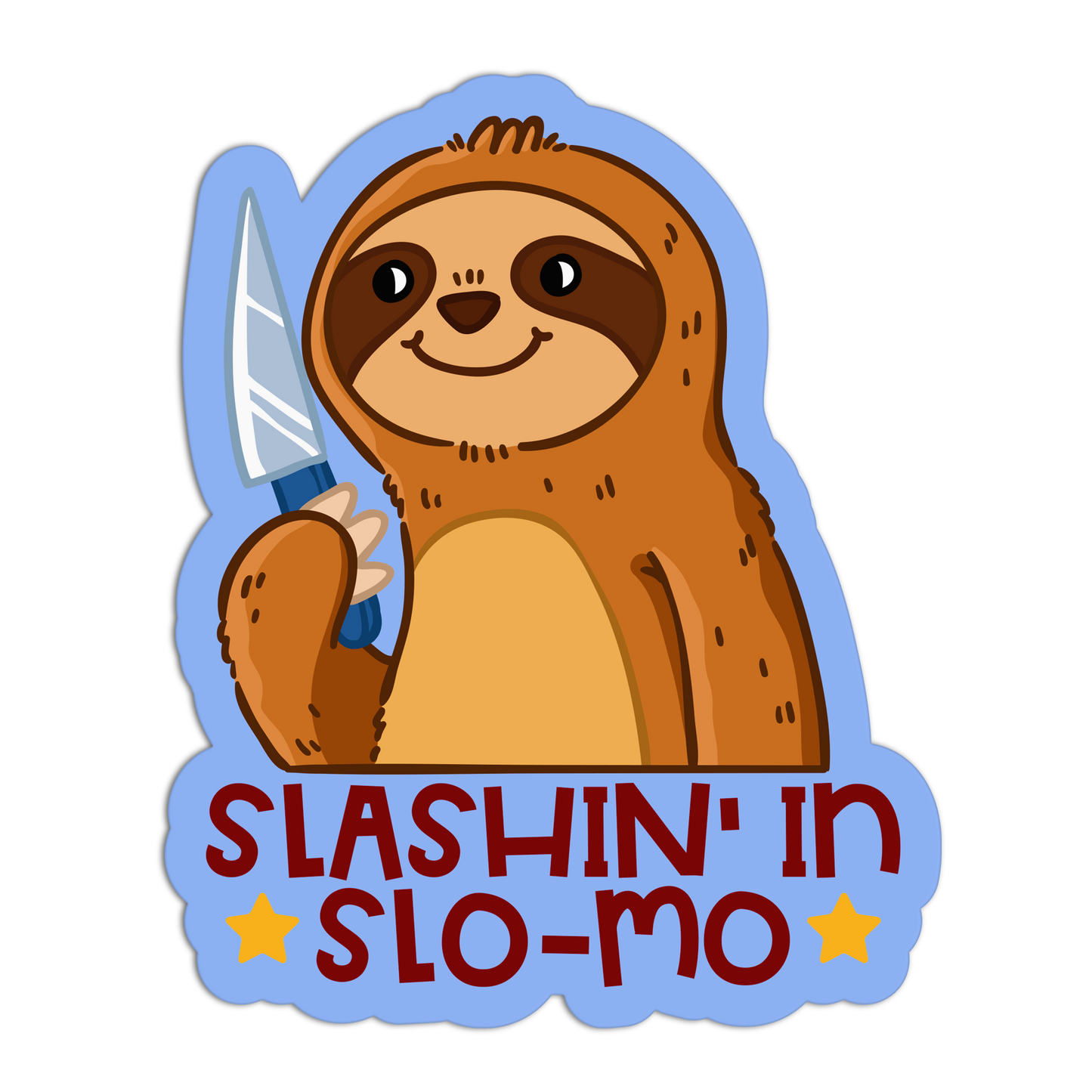 Slashin' In Slo-Mo Sloth Stickers