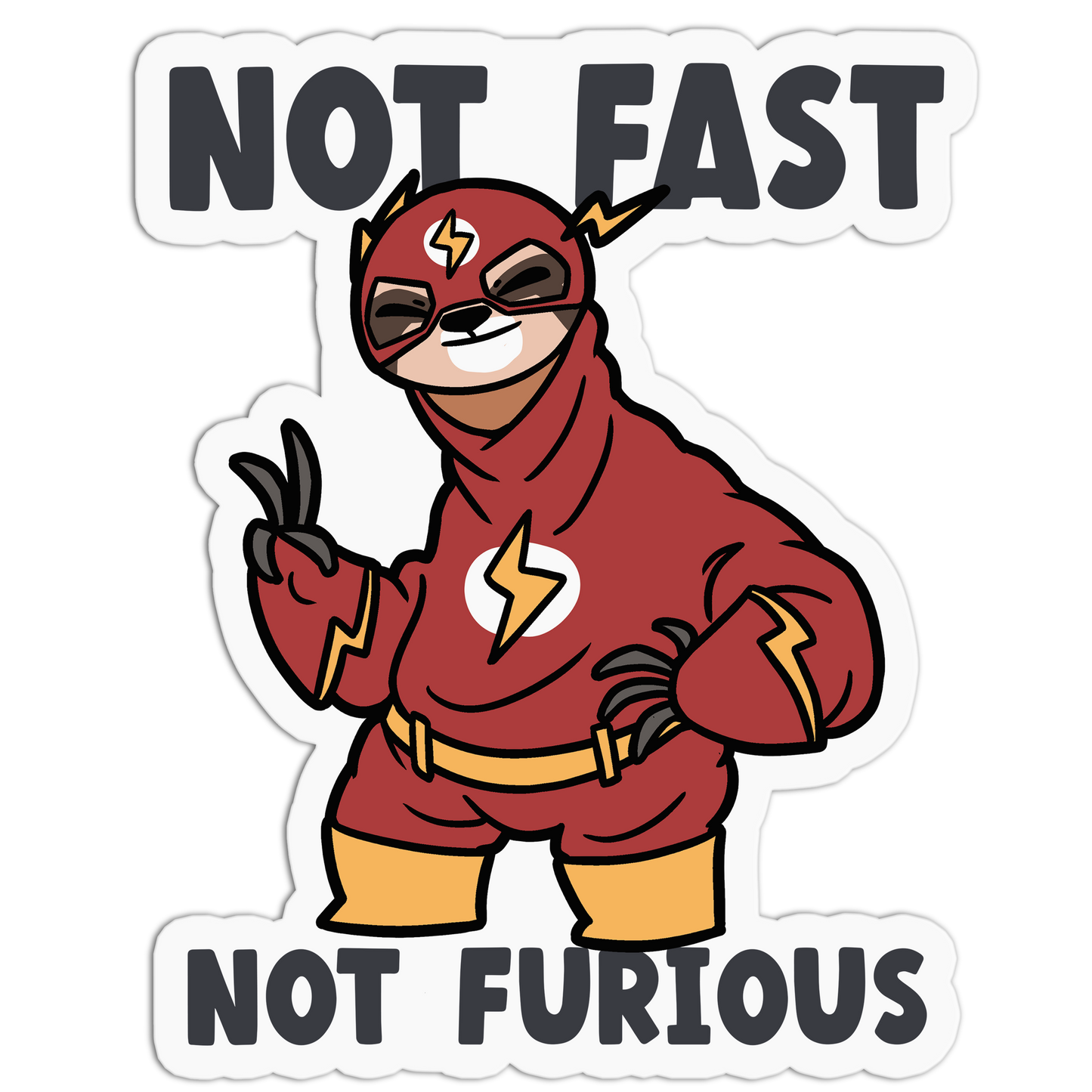 Not Fast Not Furious Sloth Stickers