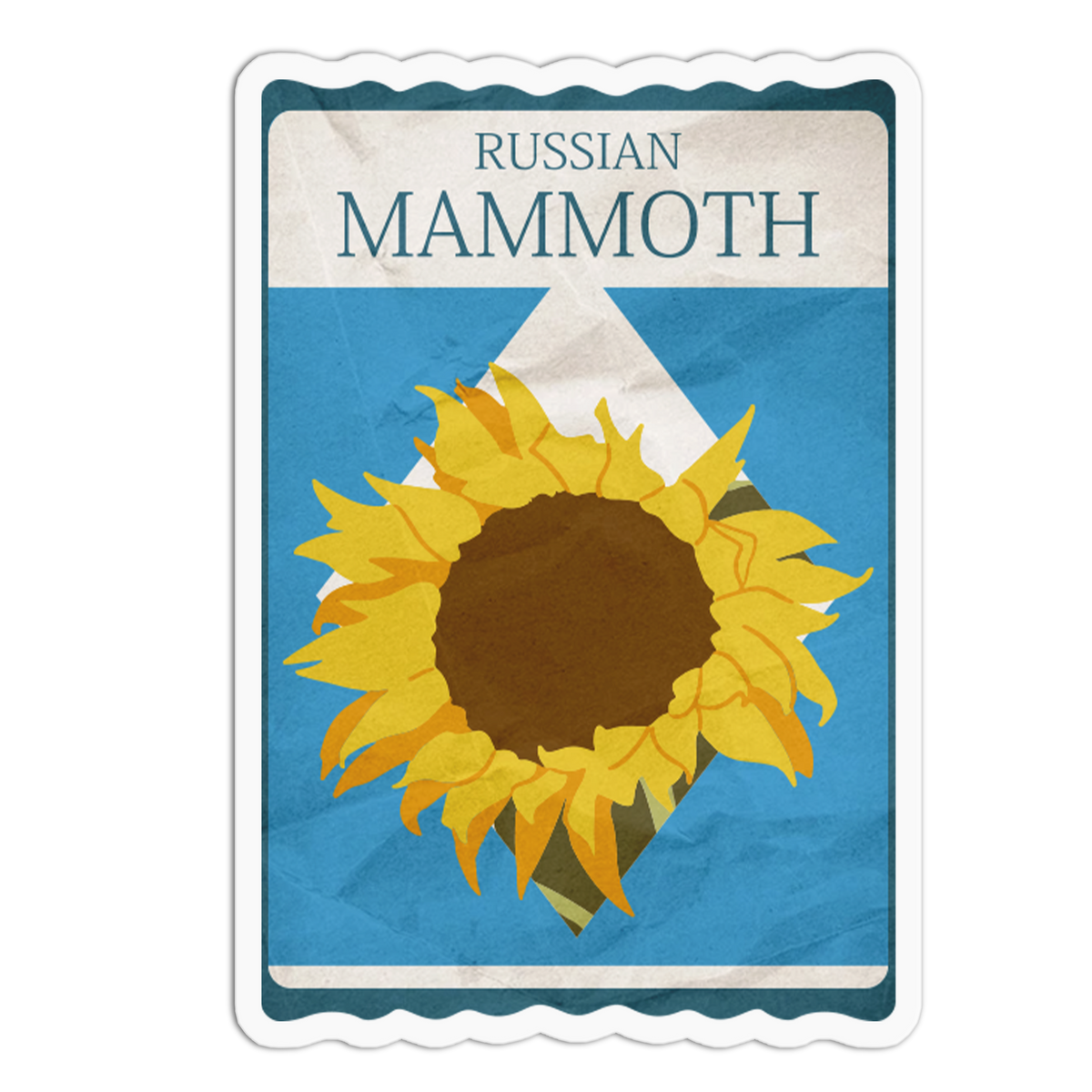Russian Mammoth Sunflower Packet Sticker