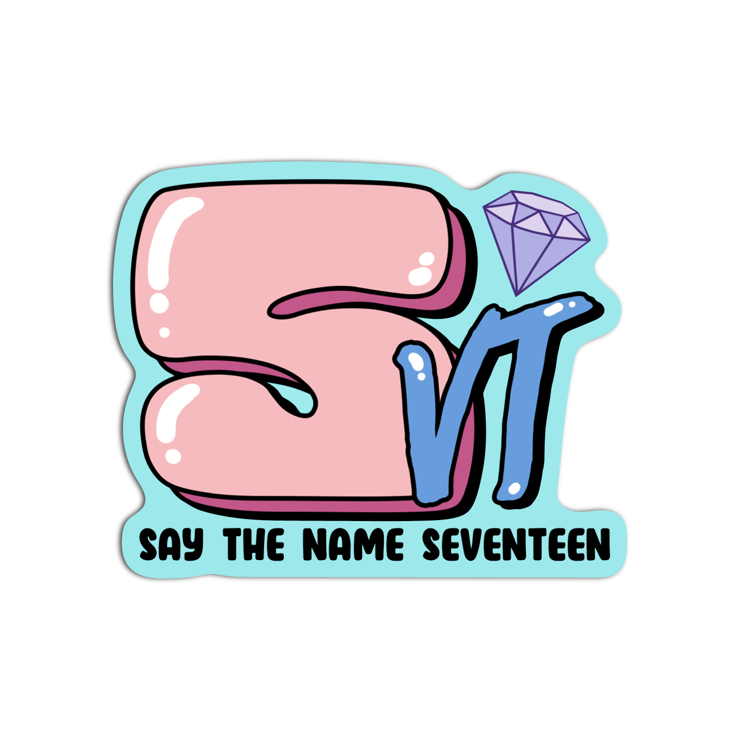 Say the Name SEVENTEEN Sticker – The Stkr Store Say the Name SEVENTEEN Sticker – The Stkr Store
