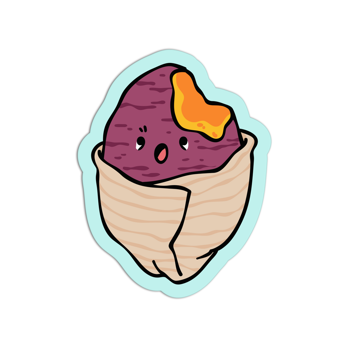 Wrapped Baked - Sweet Potato Sticker