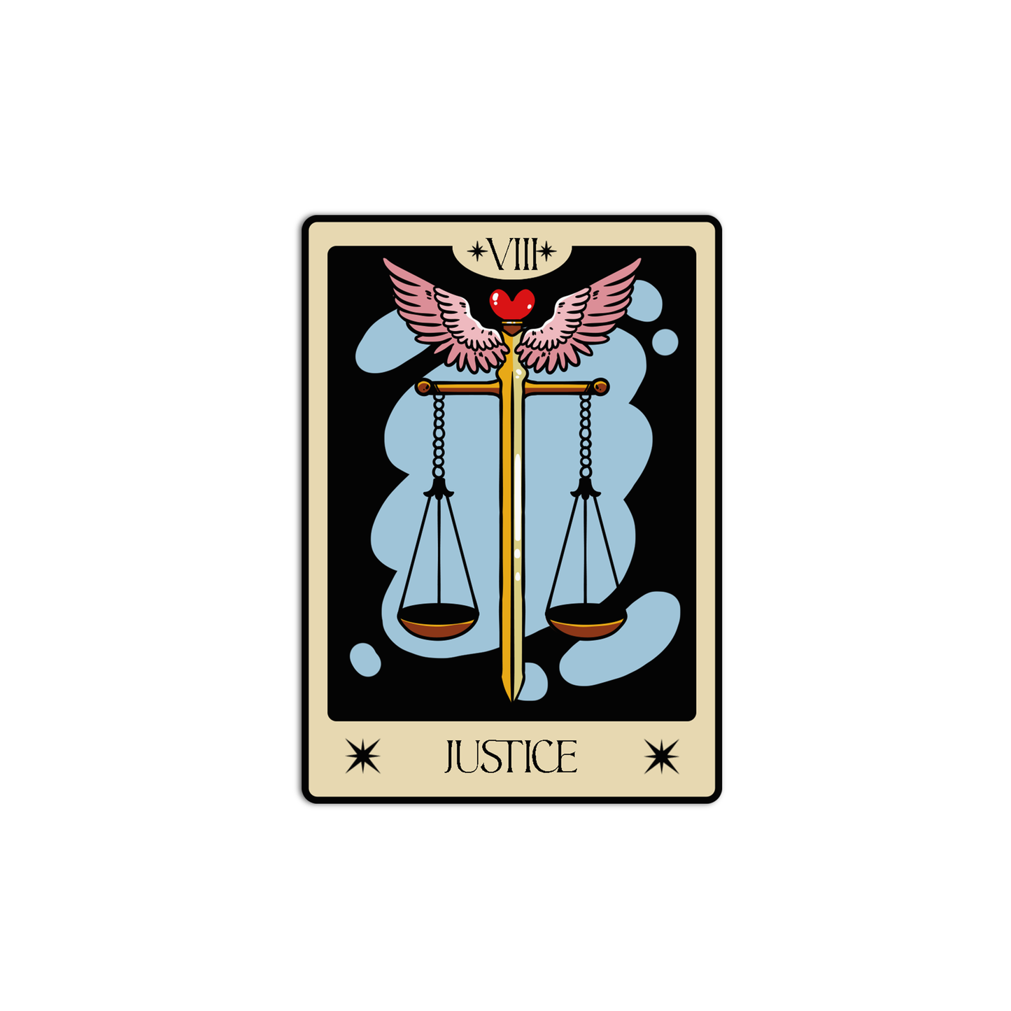 Justice Tarot Stickers