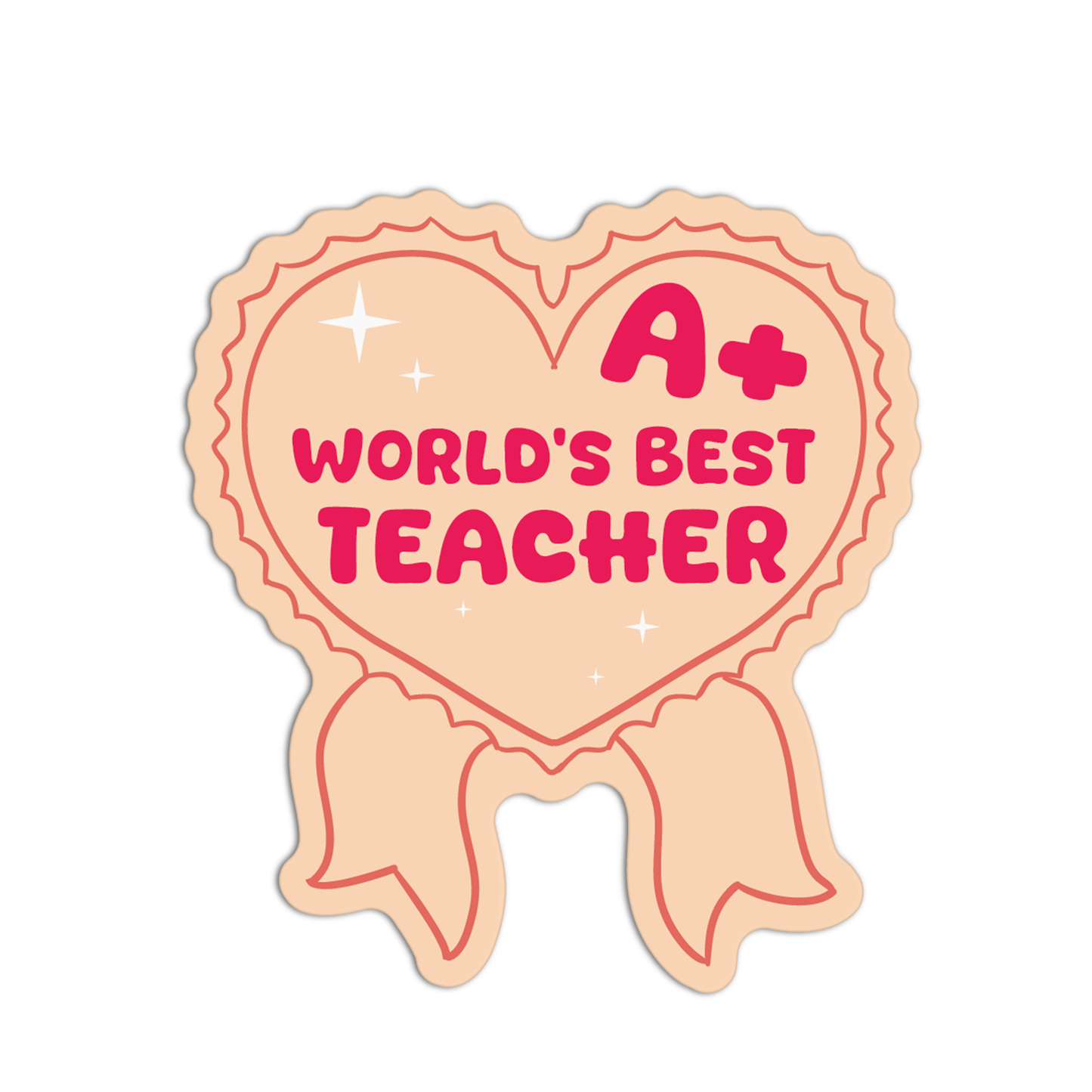 A+ World's Best Teacher Teacher Stickers