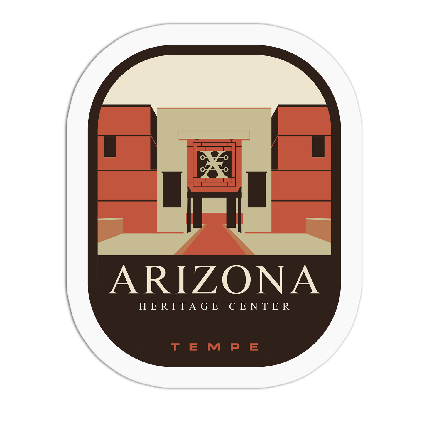 Arizona Heritage Center - Travel Series Tempe Sticker - The Stkr Store