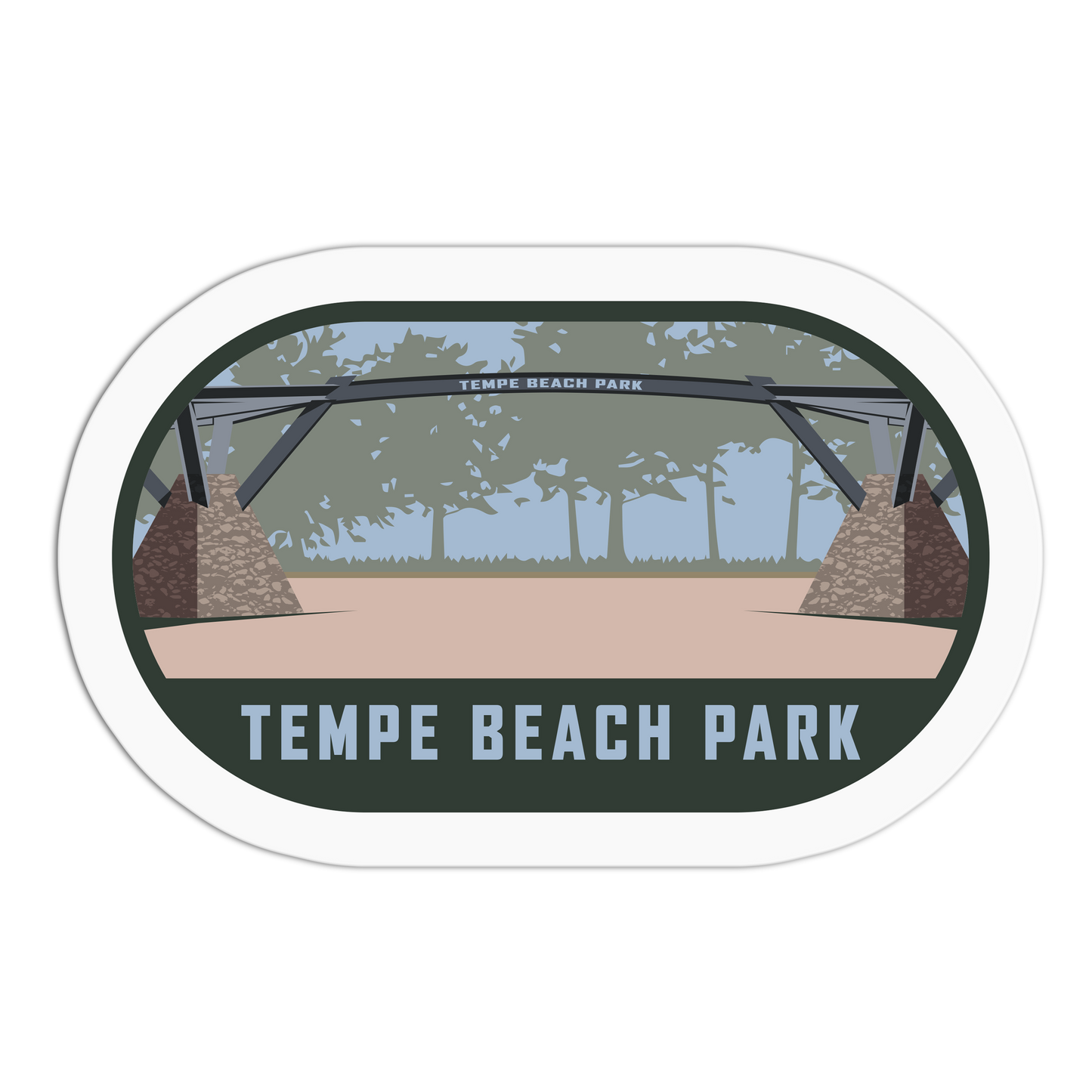 Beach Park - Travel Series Tempe Sticker - The Stkr Store