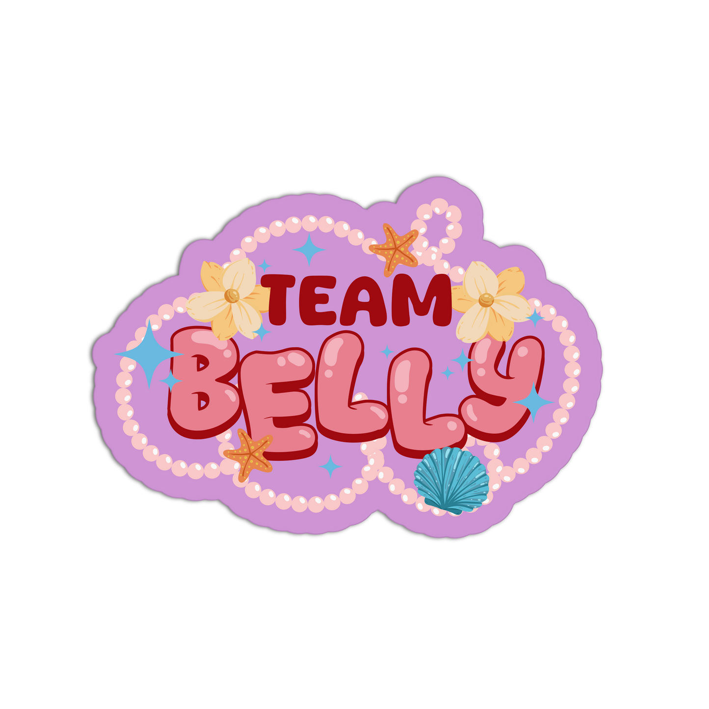 Team Belly I Turned Pretty Textured Stickers