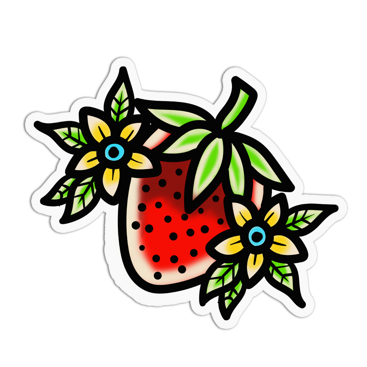 Sweet Strawberry - Traditional Tattoo Sticker