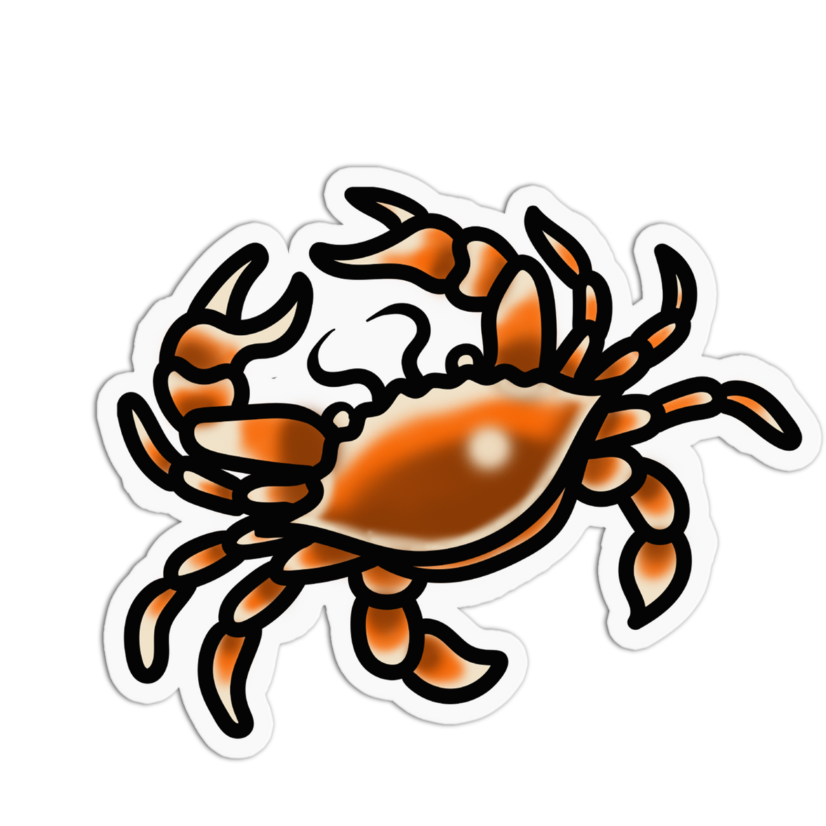 Ocean Crab - Traditional Tattoo Sticker