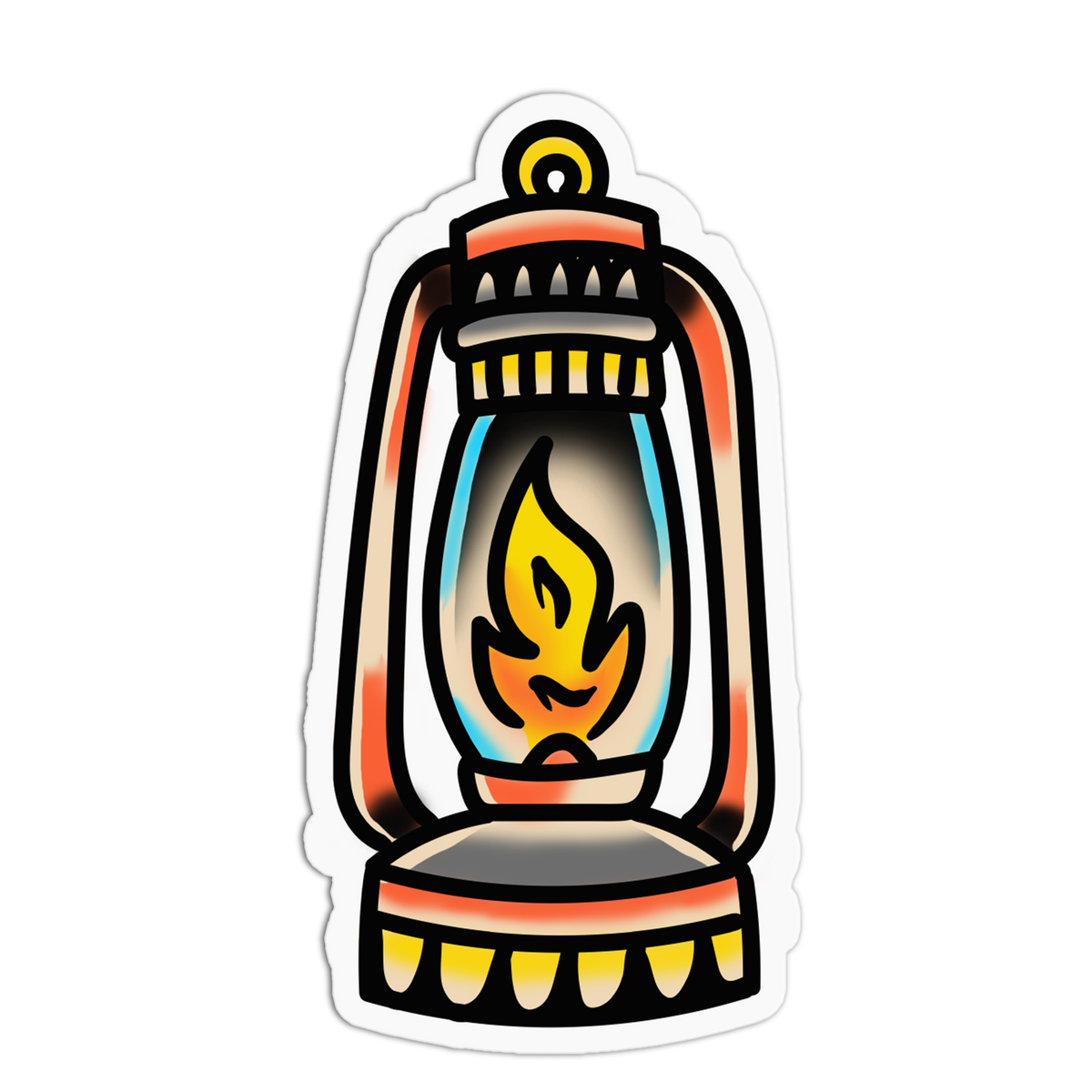 Oil Lantern - Traditional Tattoo Sticker
