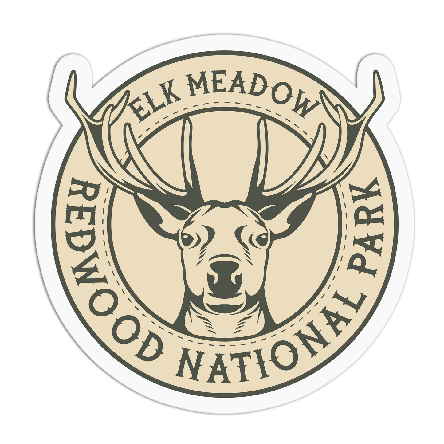 Elk Meadow Travel Series Redwood Stickers