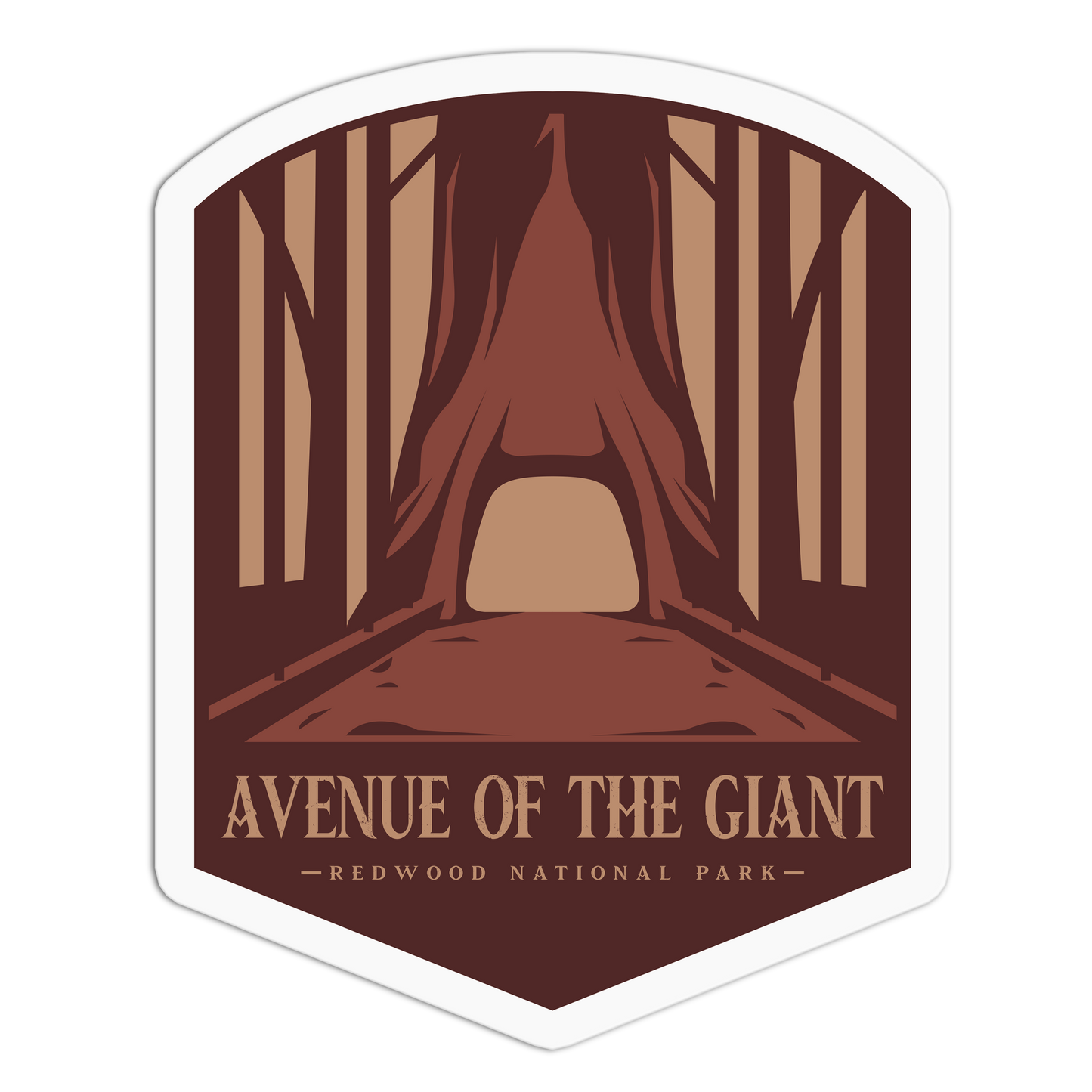 Avenue Of The Giant Travel Series Redwood Stickers