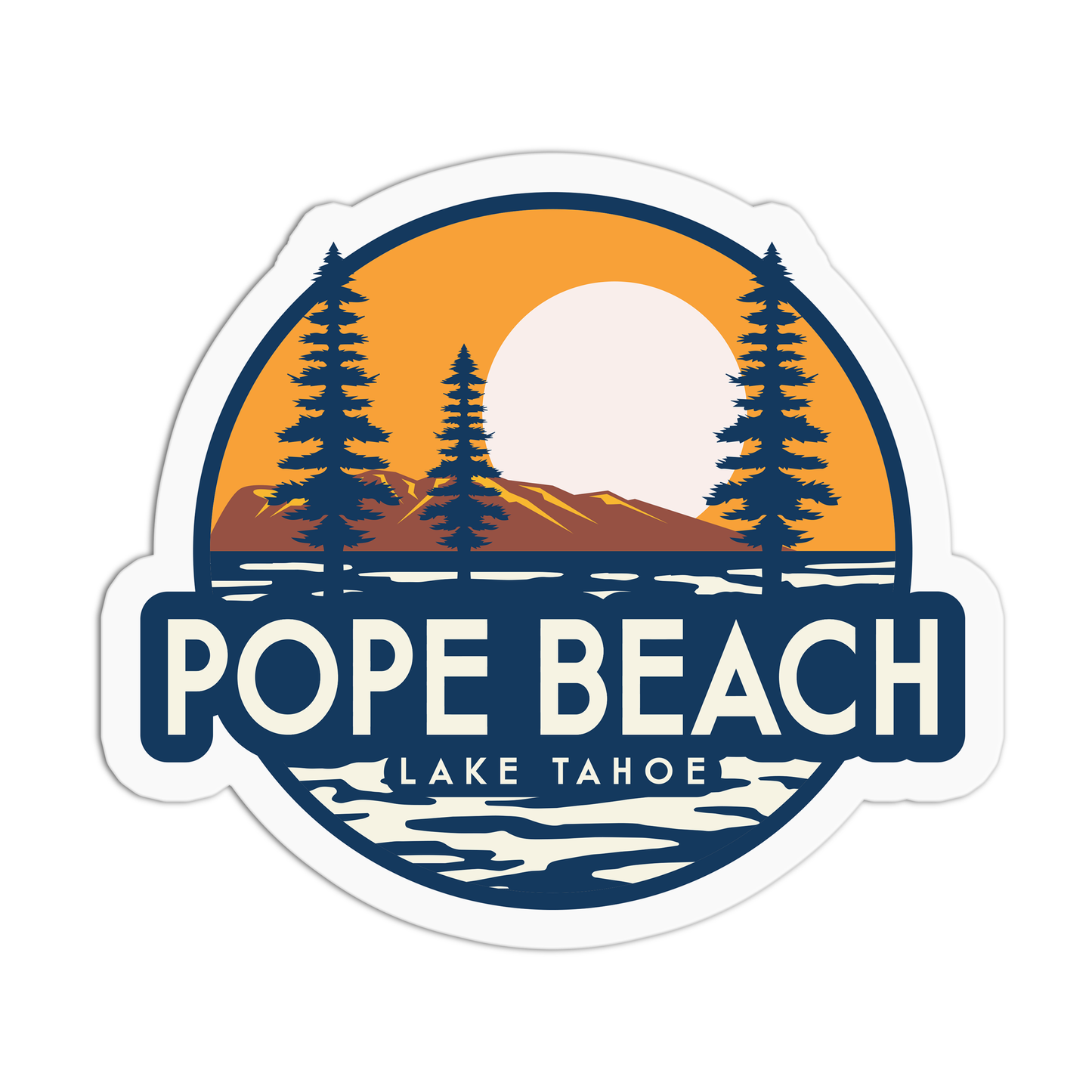 Pope Beach Travel Series Stickers